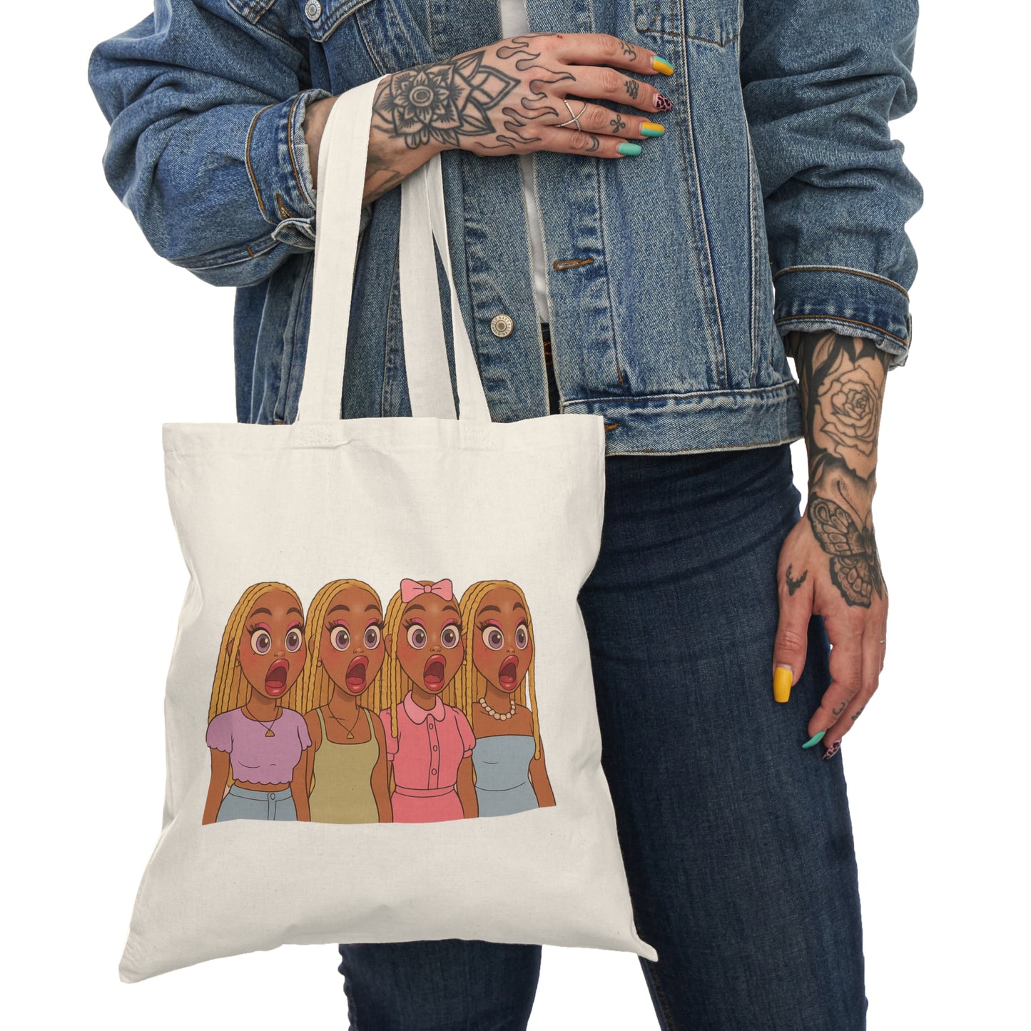 Surprised Expressions Tote Bag | Funny Canvas Bag for Moms, Gift for Friends, Reusable Grocery Bag, Cute Shopping Tote