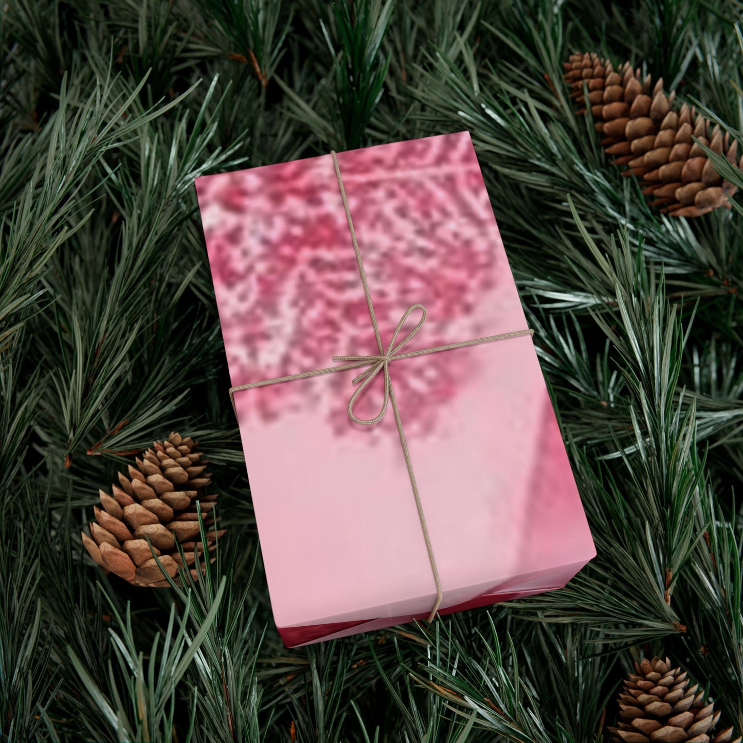 Gift Wrap Paper - Pink Bow & Ribbon Floral Pattern, Decorative Wrapping Sheet for Birthdays, Valentine’s Day, Anniversaries