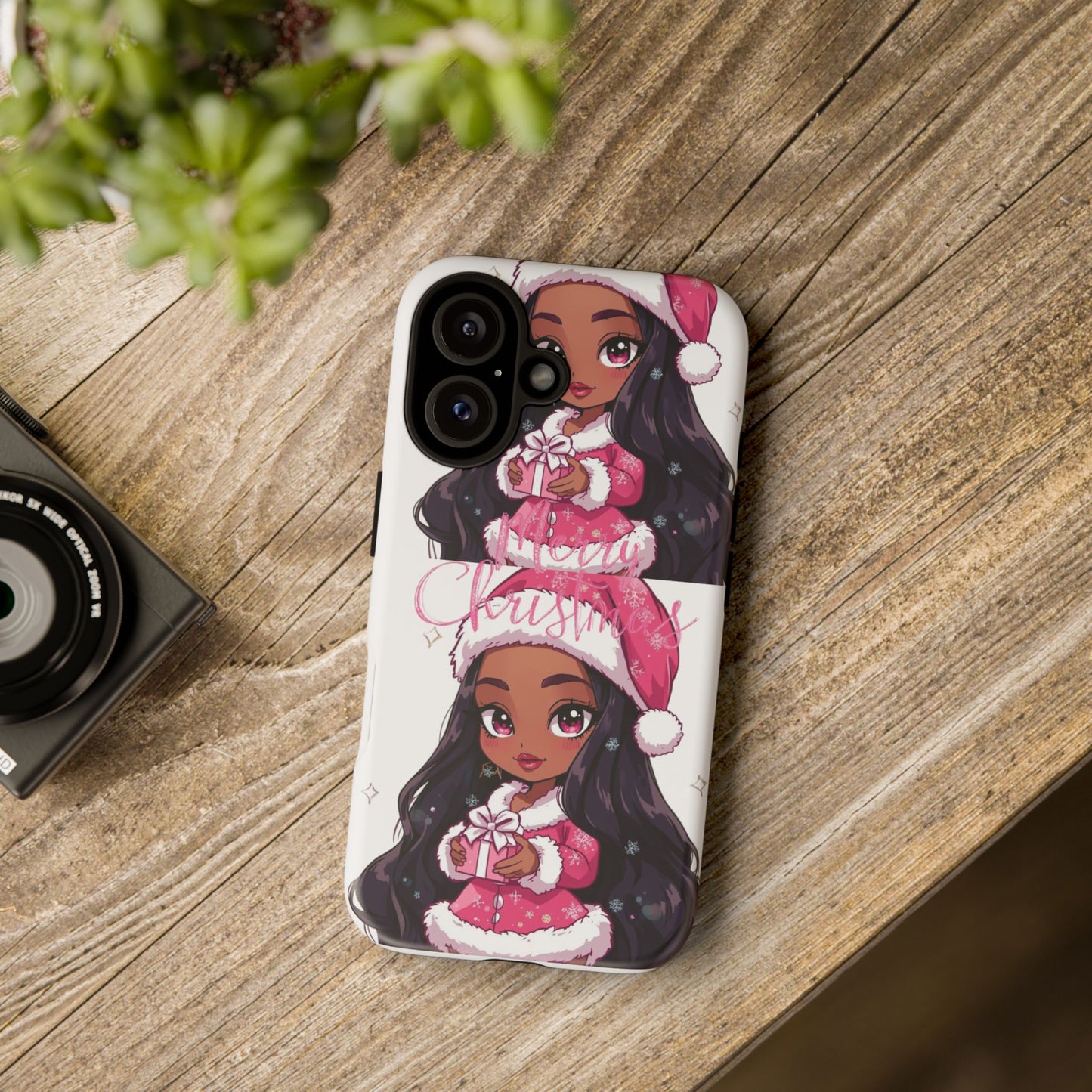 Christmas Phone Case – Cute Santa Girl Holiday Tough Case
