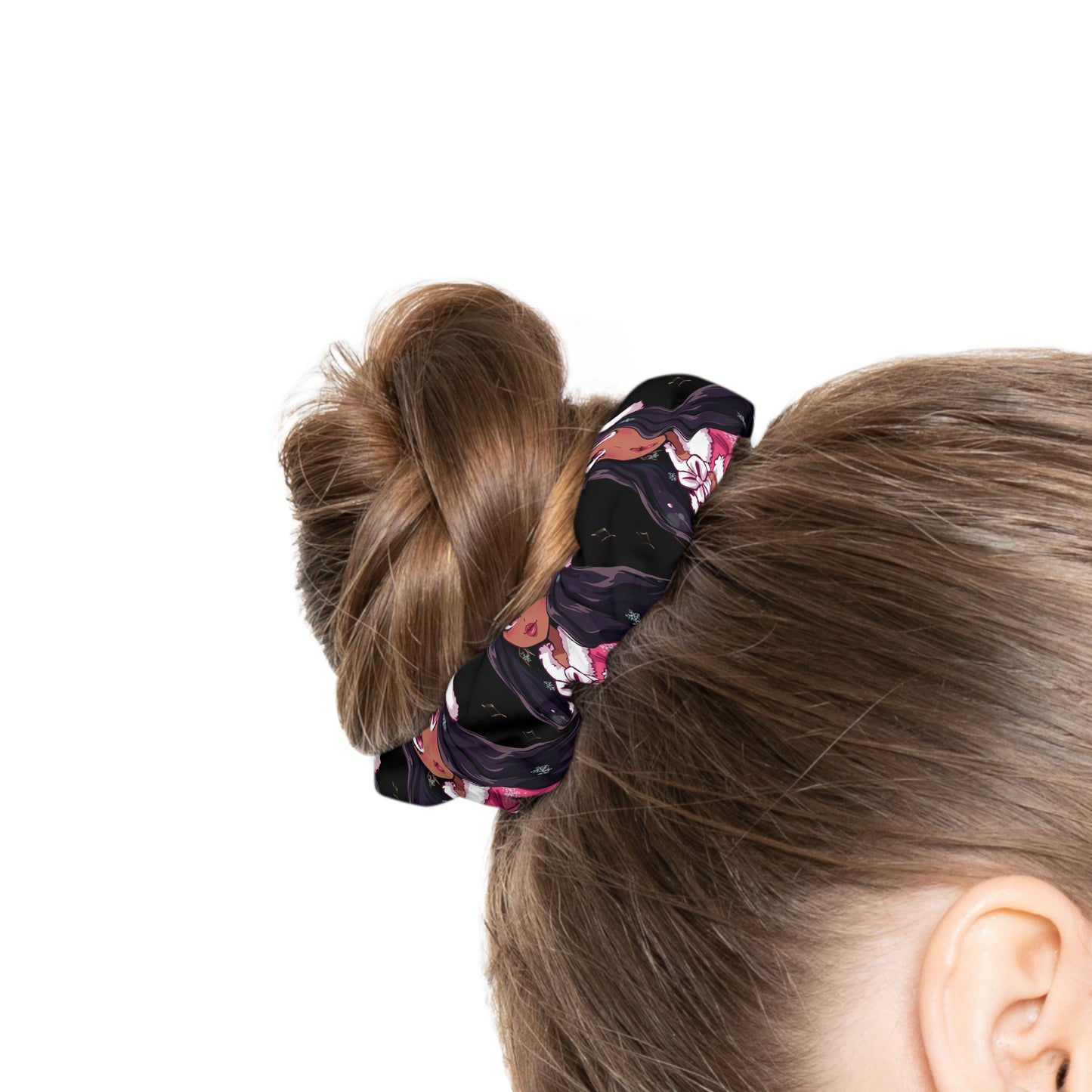 Floral Scrunchie — Pink Orchid Hair Tie