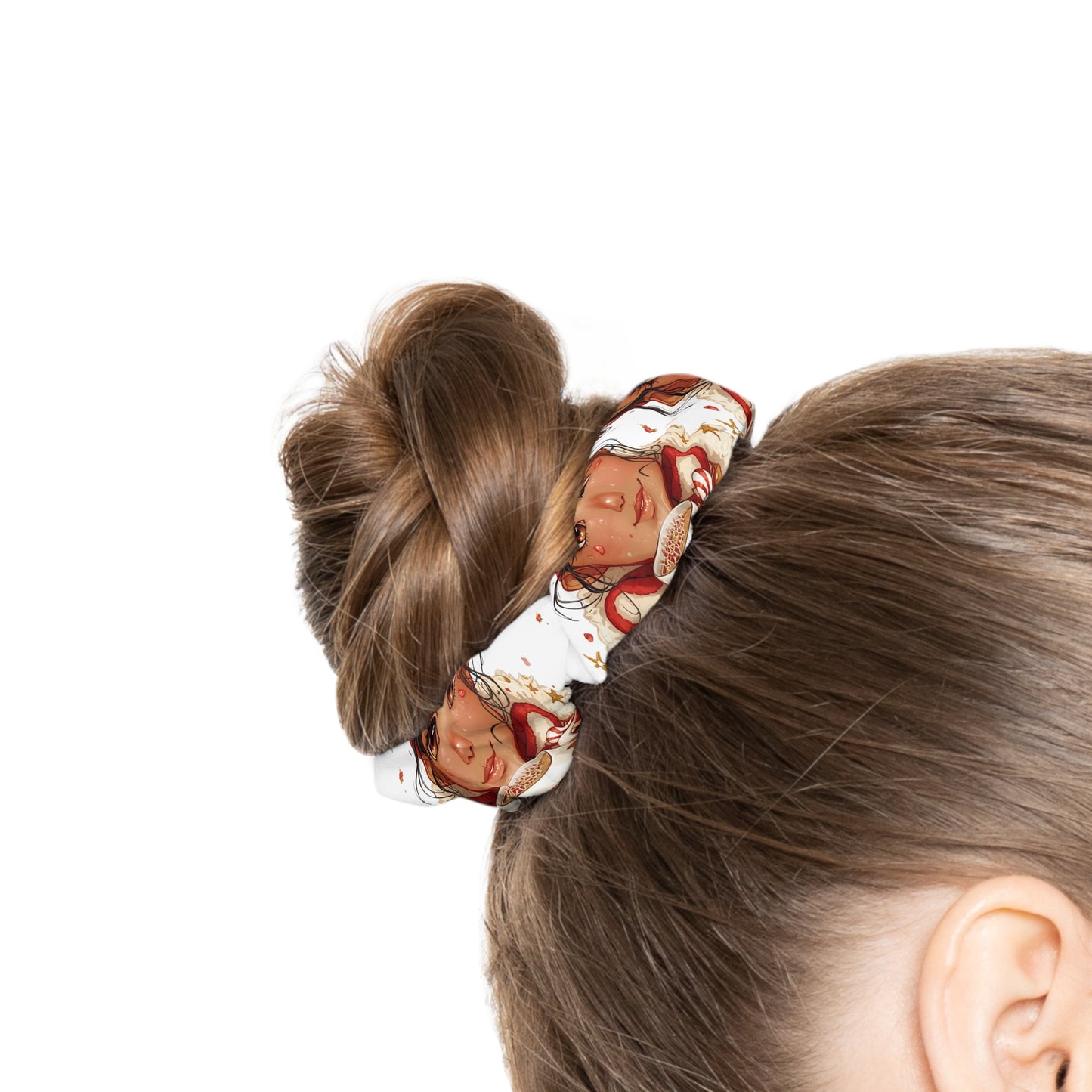 Anime Girl Art Scrunchie — Cute Kawaii Hair Accessory