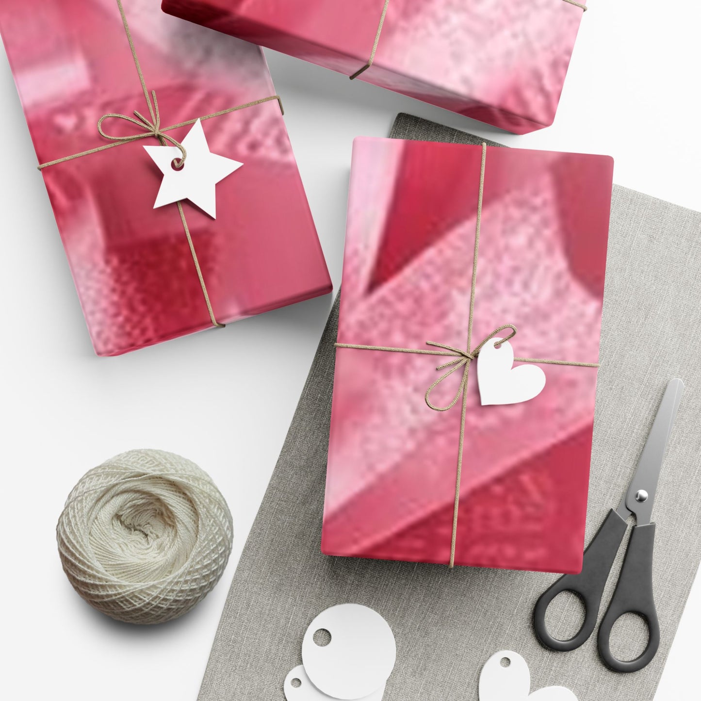 Gift Wrap Paper - Pink Bow & Ribbon Floral Pattern, Decorative Wrapping Sheet for Birthdays, Valentine’s Day, Anniversaries