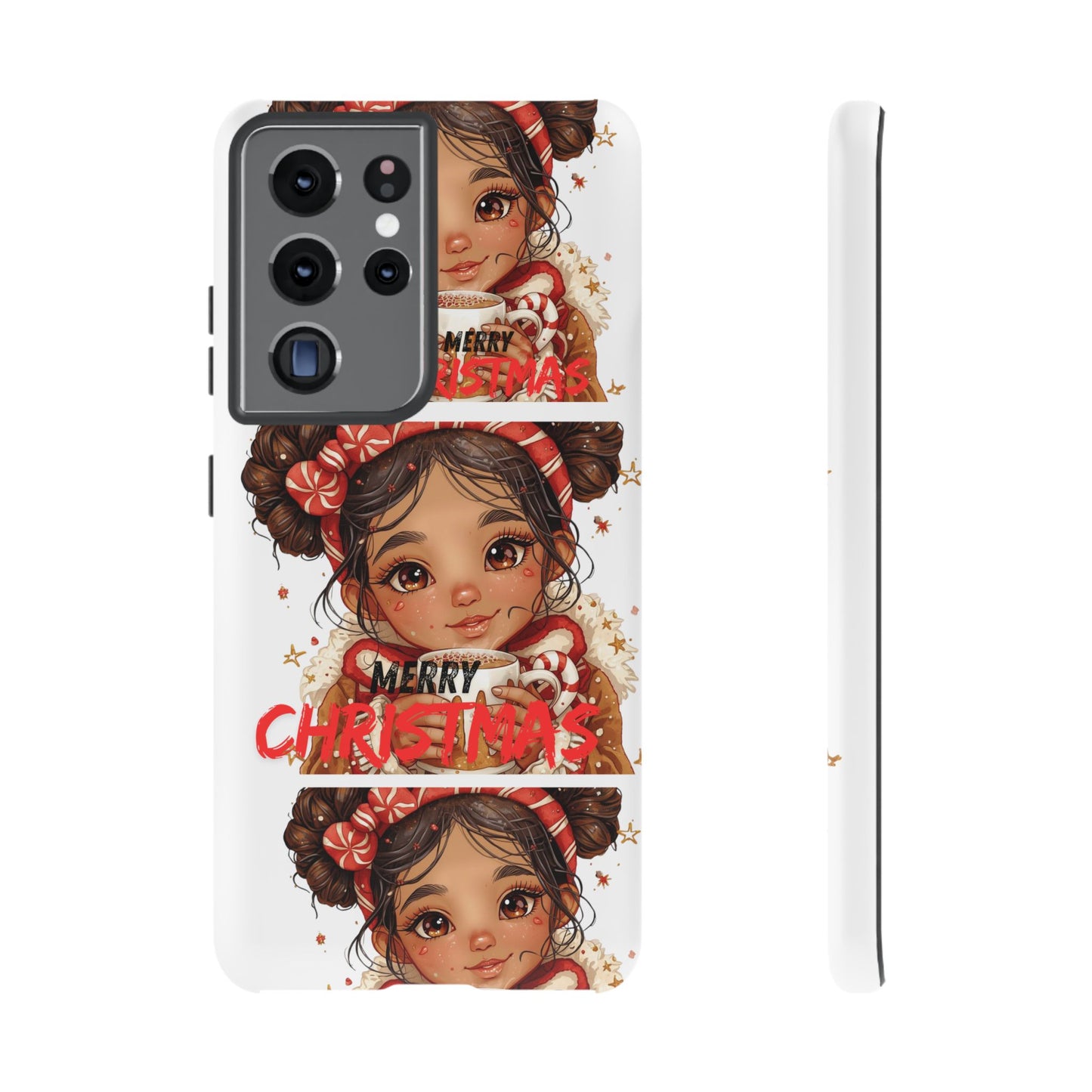 Christmas Girl Phone Case — "Merry Christmas" Cute Holiday Phone Cover