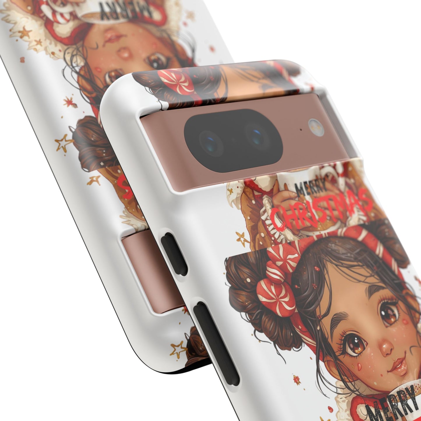 Christmas Girl Phone Case — "Merry Christmas" Cute Holiday Phone Cover
