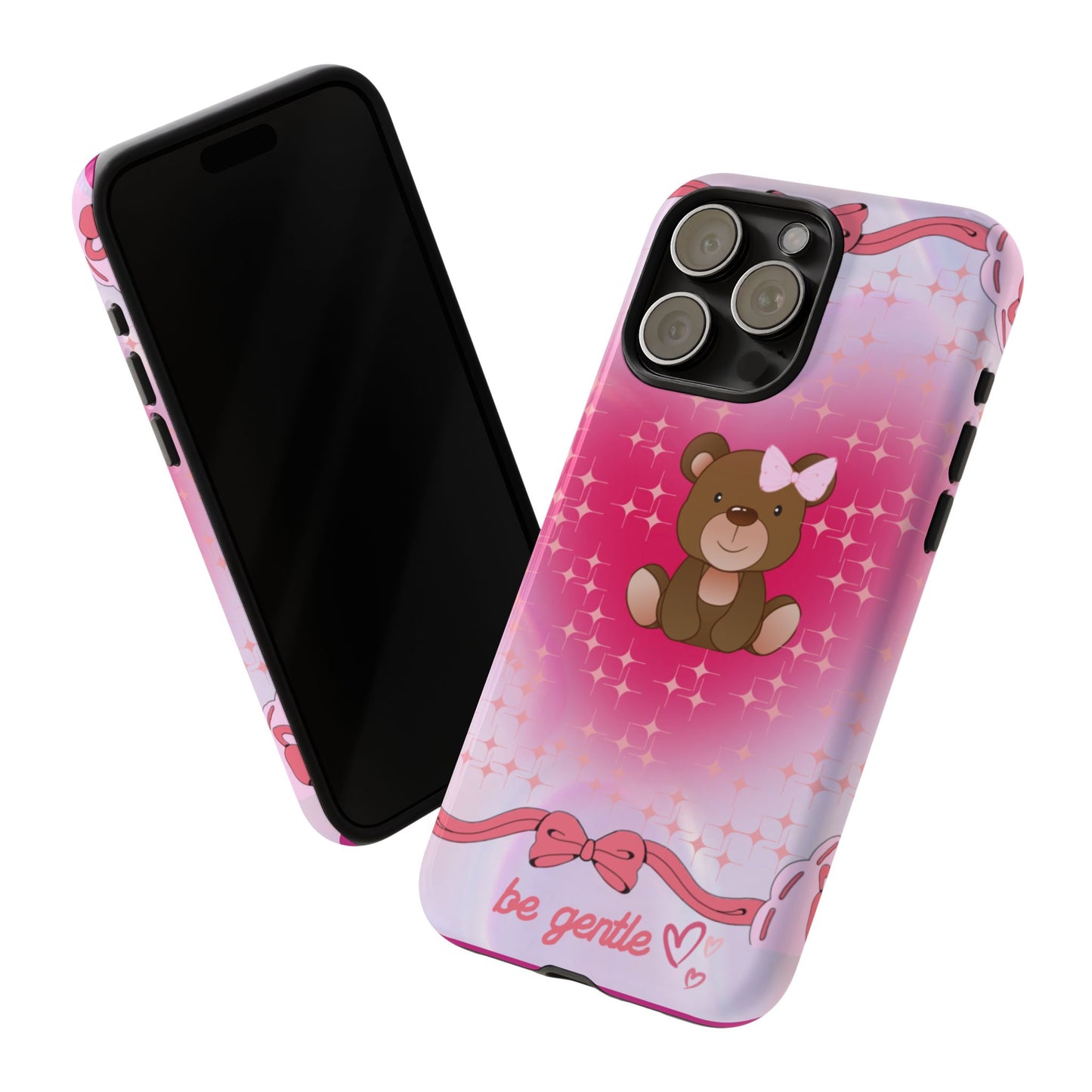 Cute Bear iPhone Case - 'Be Gentle' Design for Kids & Animal Lovers