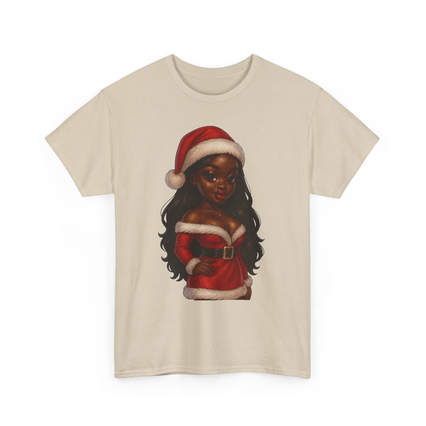 Santa Girl Christmas T‑Shirt — Festive Black Santa Claus Costume Tee