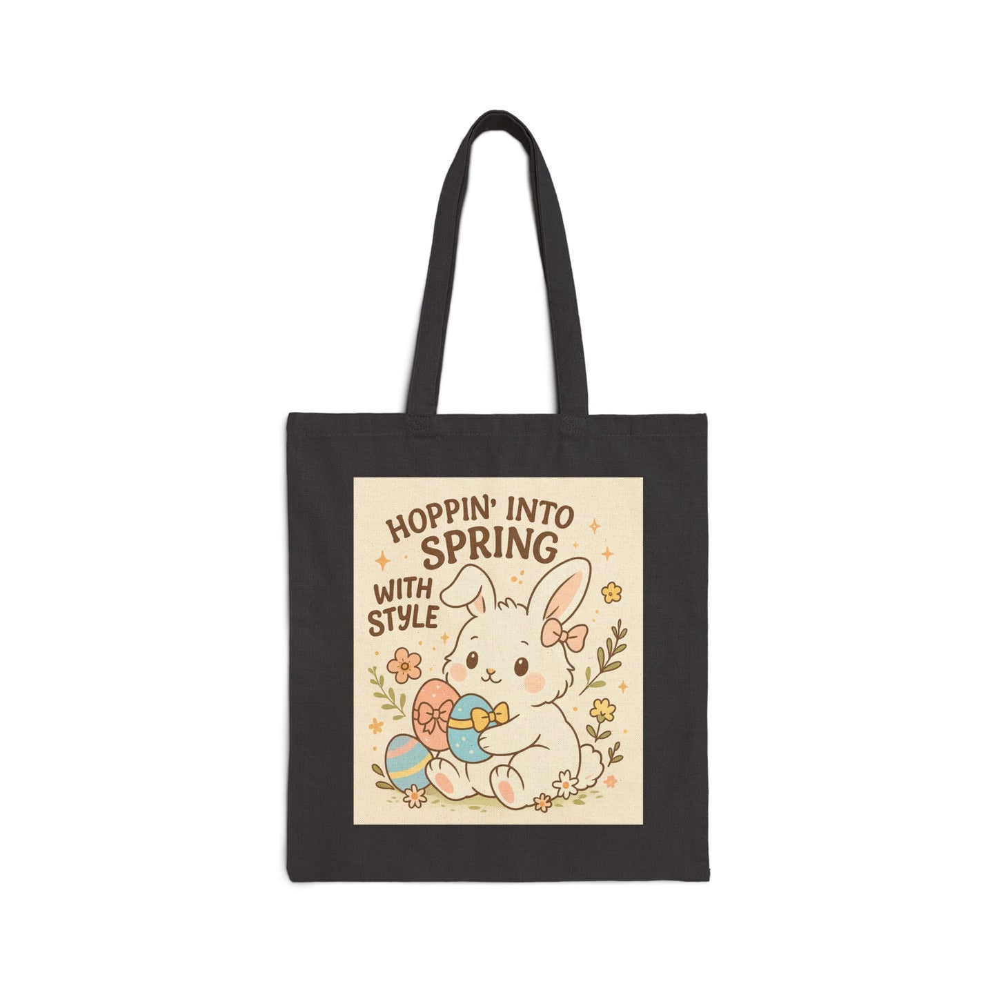 Cute Spring Bunny Tote Bag - 'Hoppin’ Into Spring with Style'