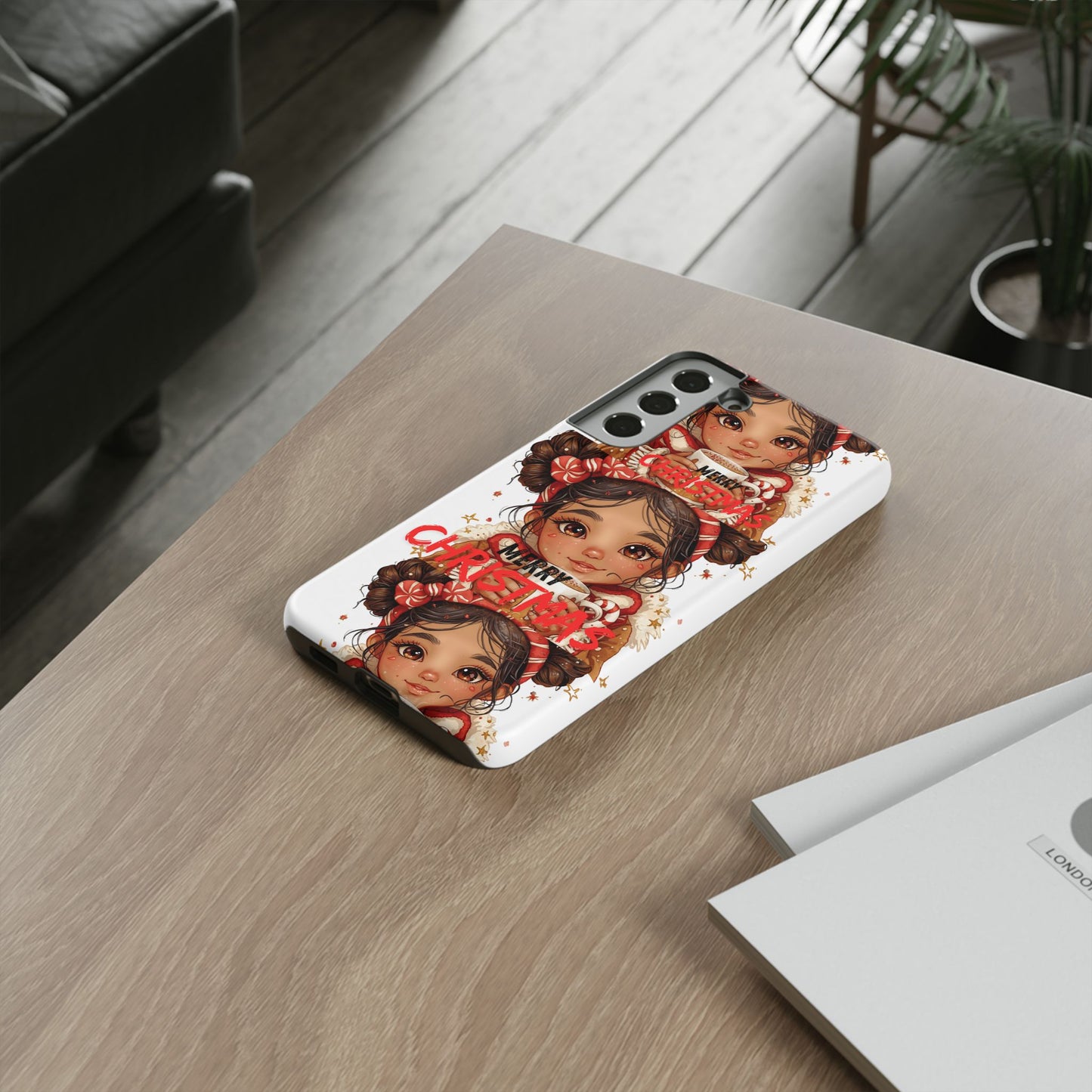 Christmas Girl Phone Case — "Merry Christmas" Cute Holiday Phone Cover