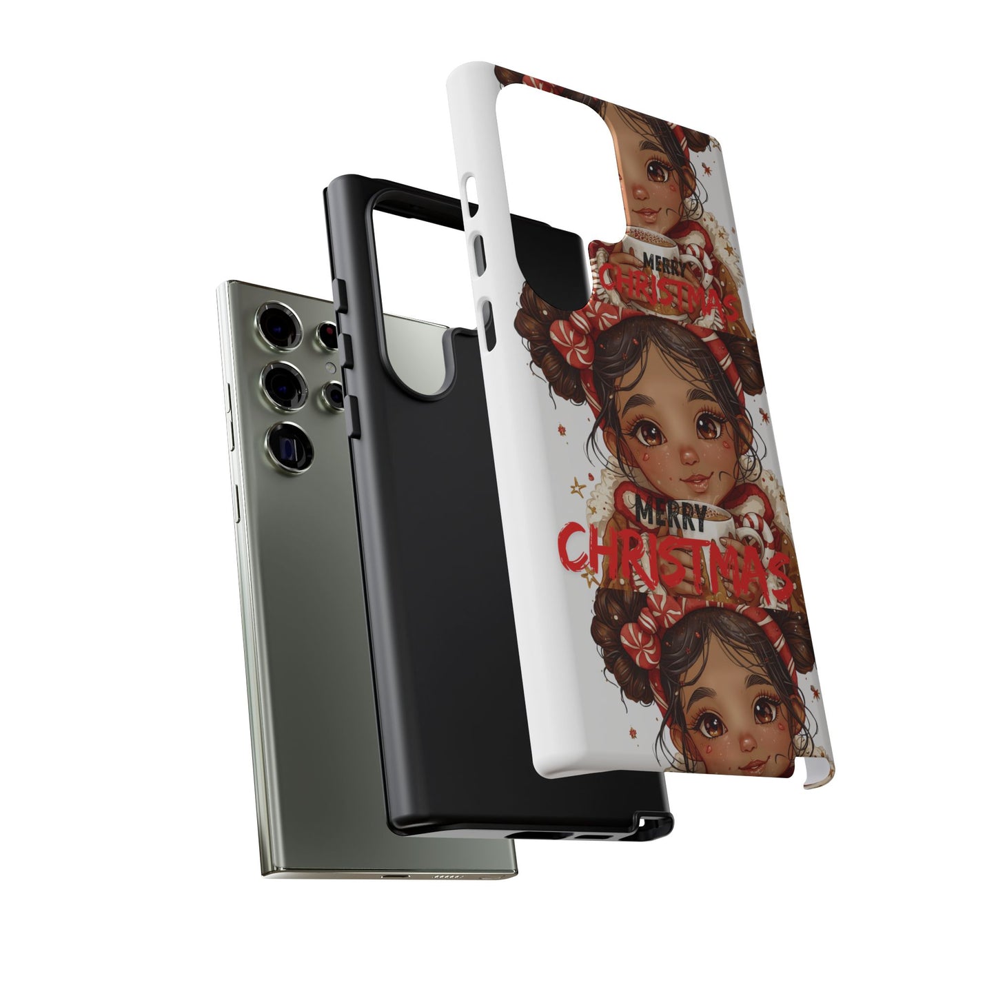 Christmas Girl Phone Case — "Merry Christmas" Cute Holiday Phone Cover