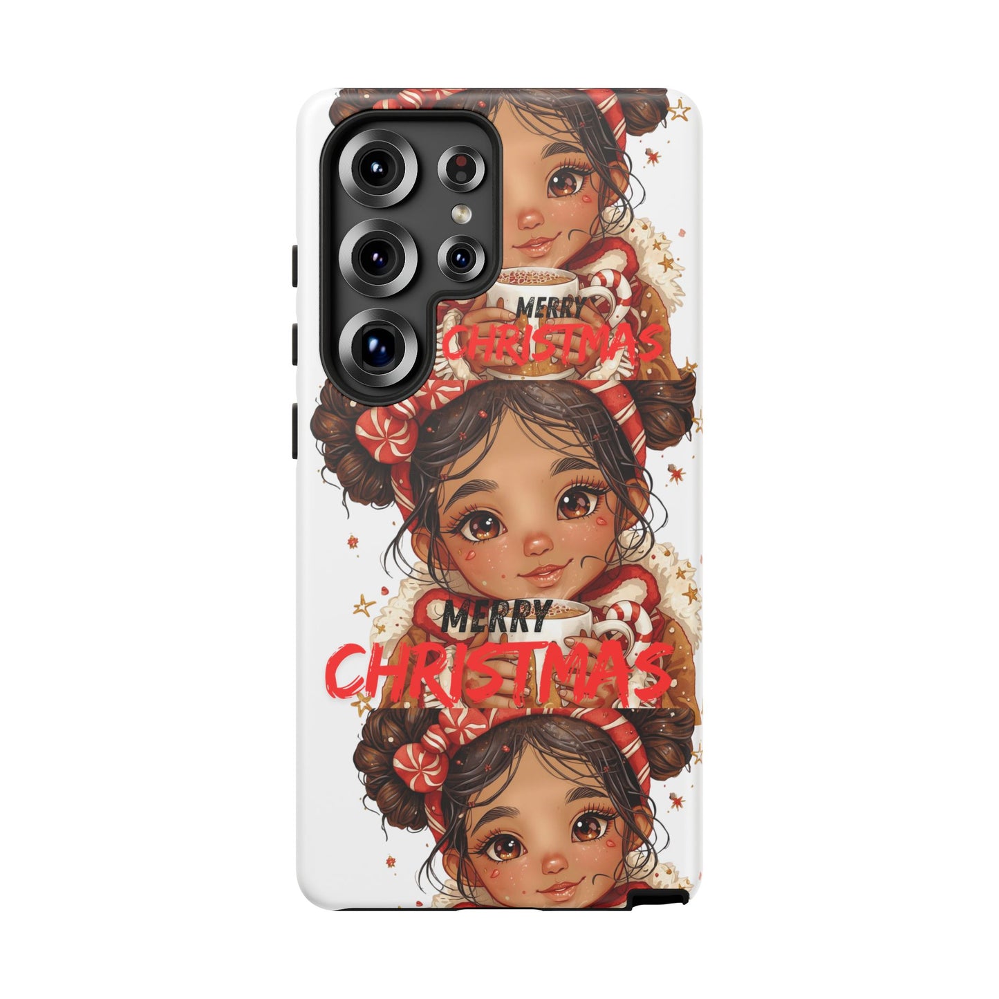 Christmas Girl Phone Case — "Merry Christmas" Cute Holiday Phone Cover
