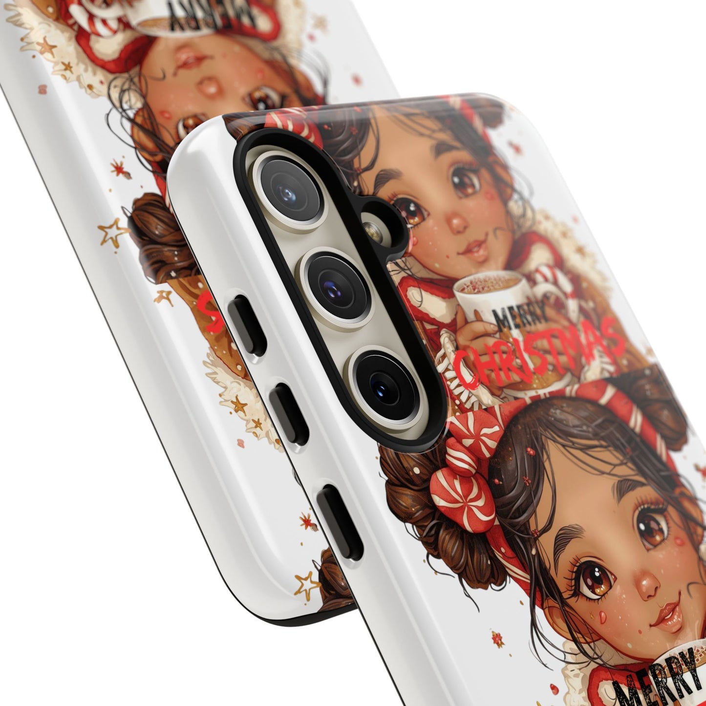 Christmas Girl Phone Case — "Merry Christmas" Cute Holiday Phone Cover