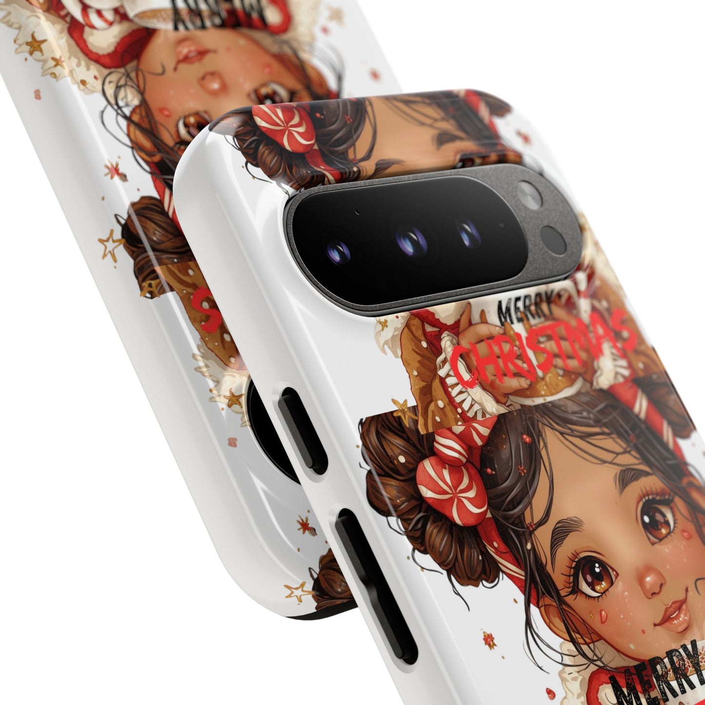 Christmas Girl Phone Case — "Merry Christmas" Cute Holiday Phone Cover