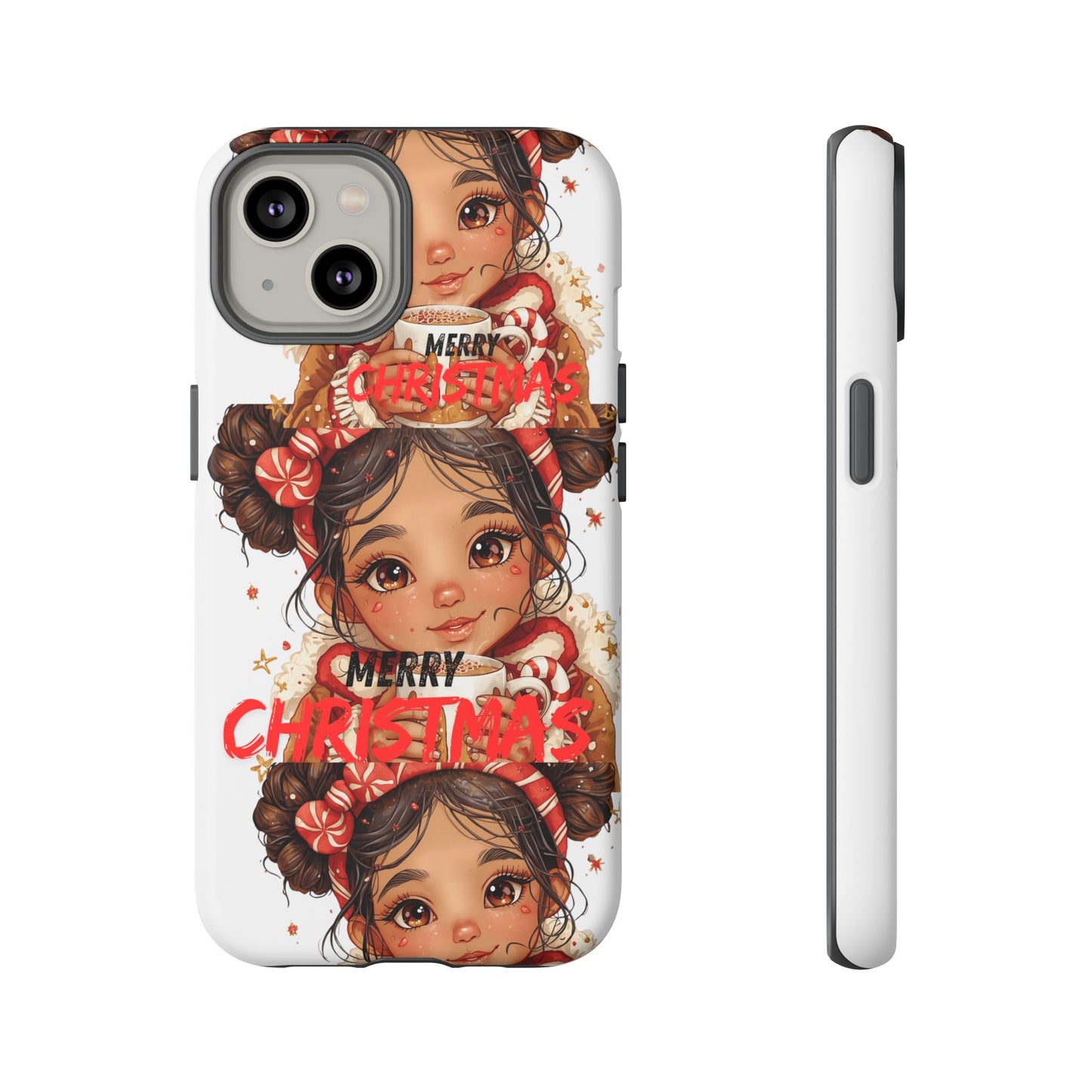 Christmas Girl Phone Case — "Merry Christmas" Cute Holiday Phone Cover