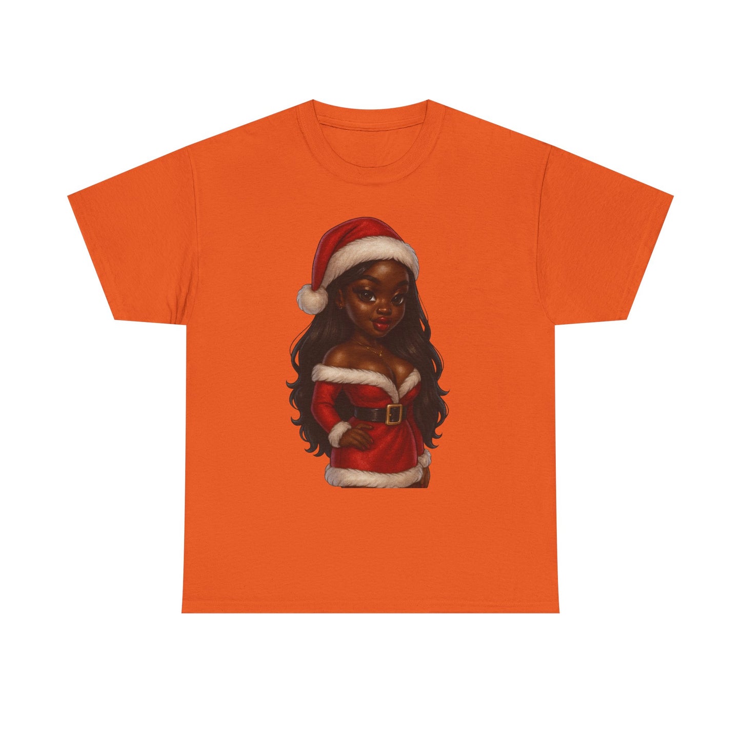 Santa Girl Christmas T‑Shirt — Festive Black Santa Claus Costume Tee