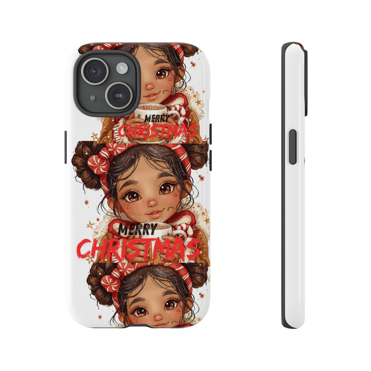 Christmas Girl Phone Case — "Merry Christmas" Cute Holiday Phone Cover