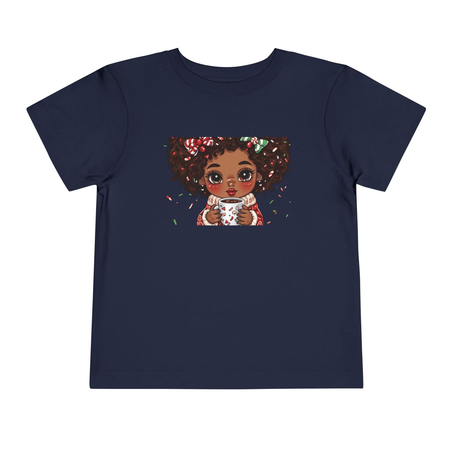 Toddler Tee — Cute Baby Girl Holding Cup Kids Shirt
