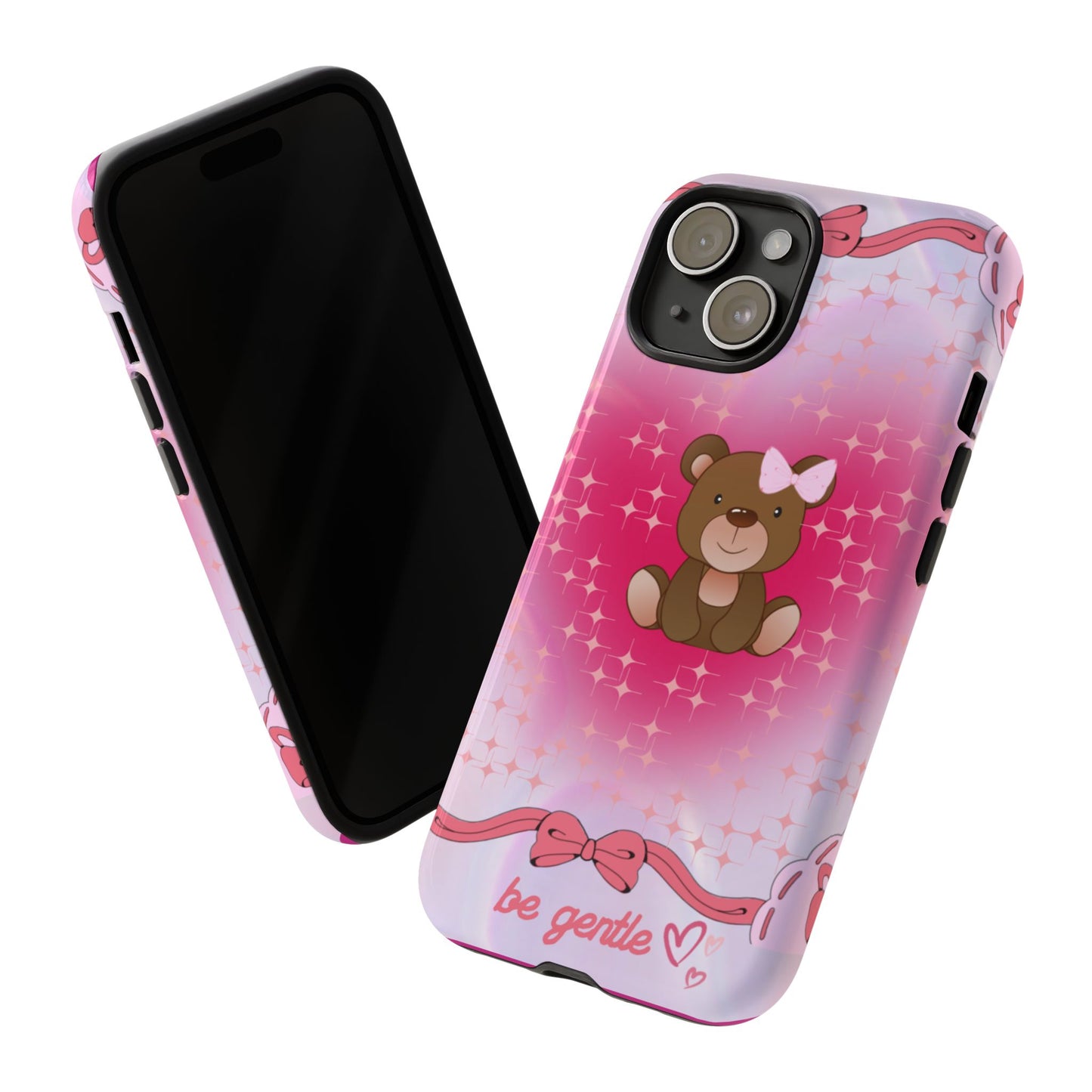 Cute Bear iPhone Case - 'Be Gentle' Design for Kids & Animal Lovers