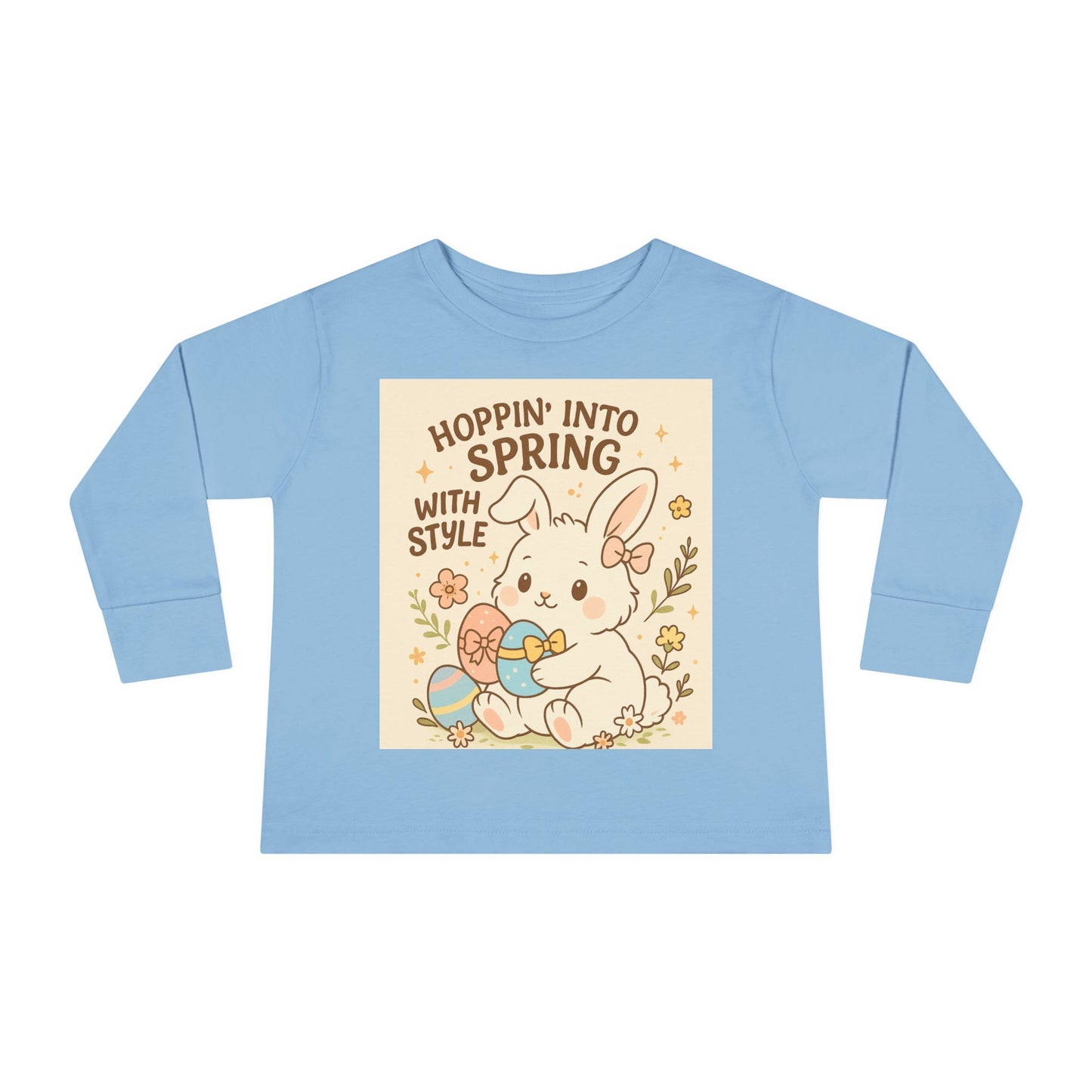 Toddler Long Sleeve Tee - Hoppin' Into Spring with Style