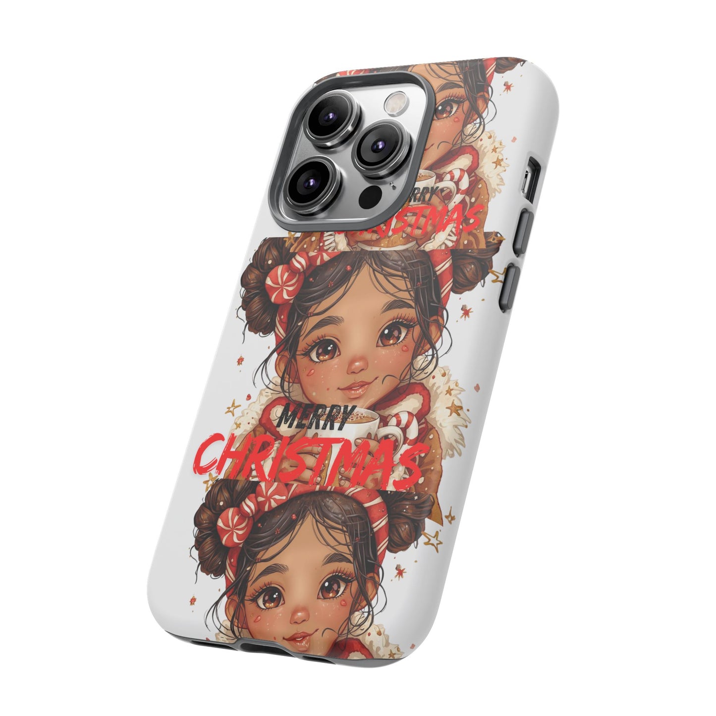 Christmas Girl Phone Case — "Merry Christmas" Cute Holiday Phone Cover