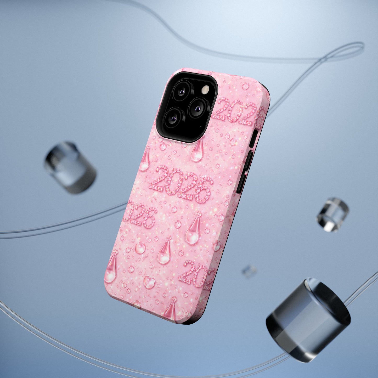 2026 Pink Waterdrop Phone Case — Impact-Resistant Protective Cover