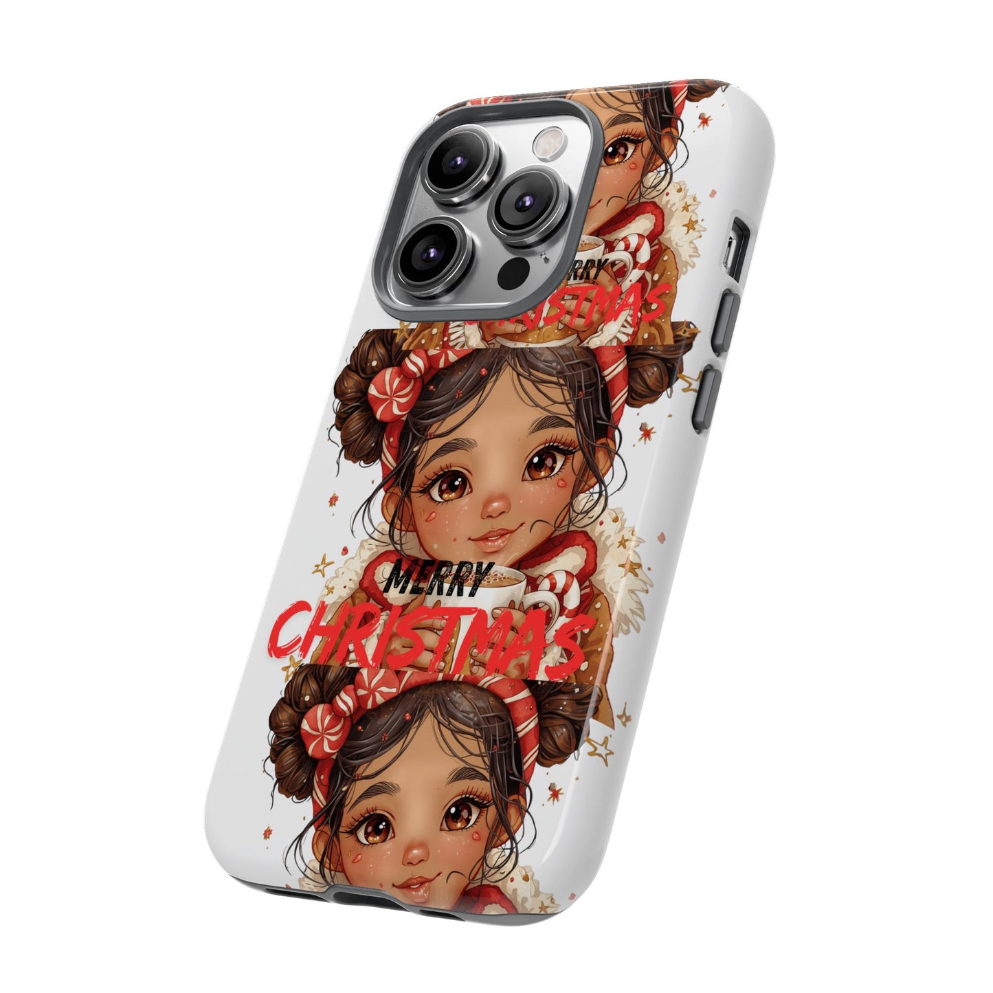 Christmas Girl Phone Case — "Merry Christmas" Cute Holiday Phone Cover