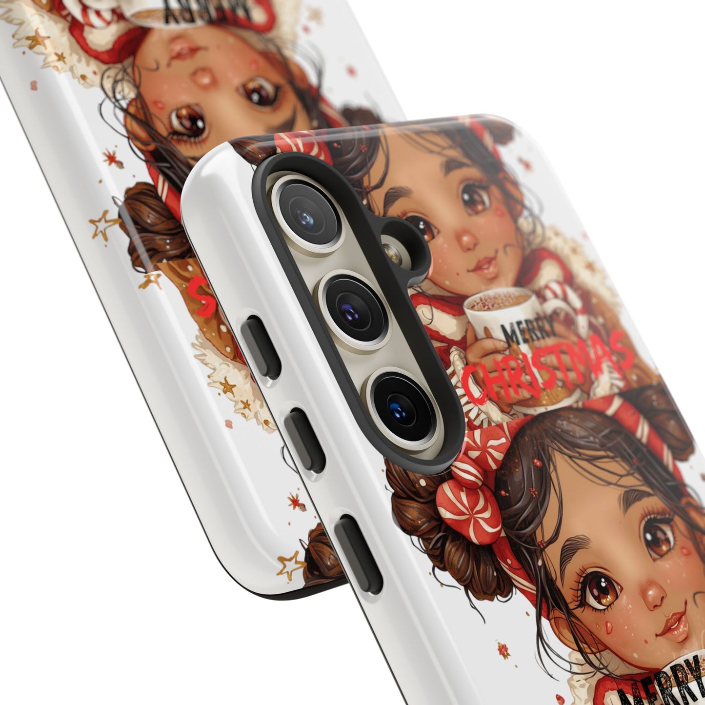 Christmas Girl Phone Case — "Merry Christmas" Cute Holiday Phone Cover