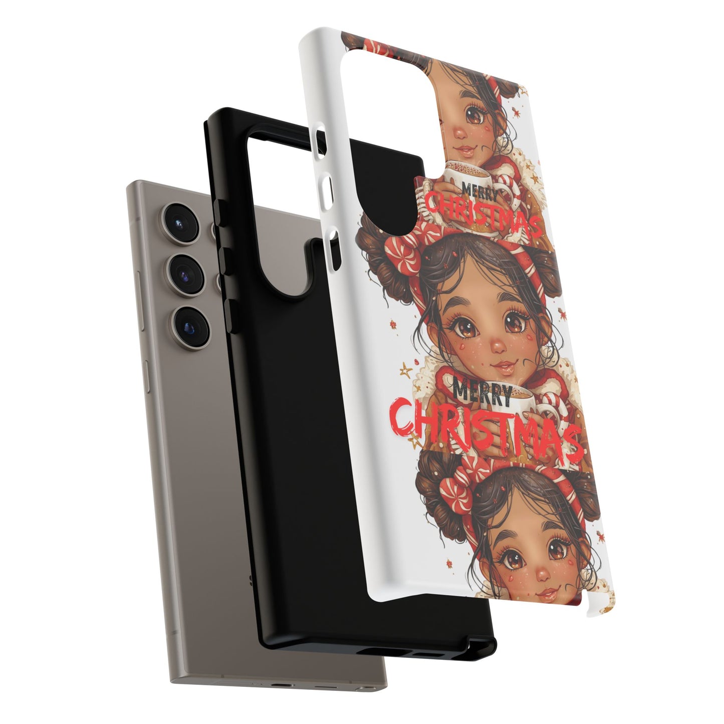 Christmas Girl Phone Case — "Merry Christmas" Cute Holiday Phone Cover
