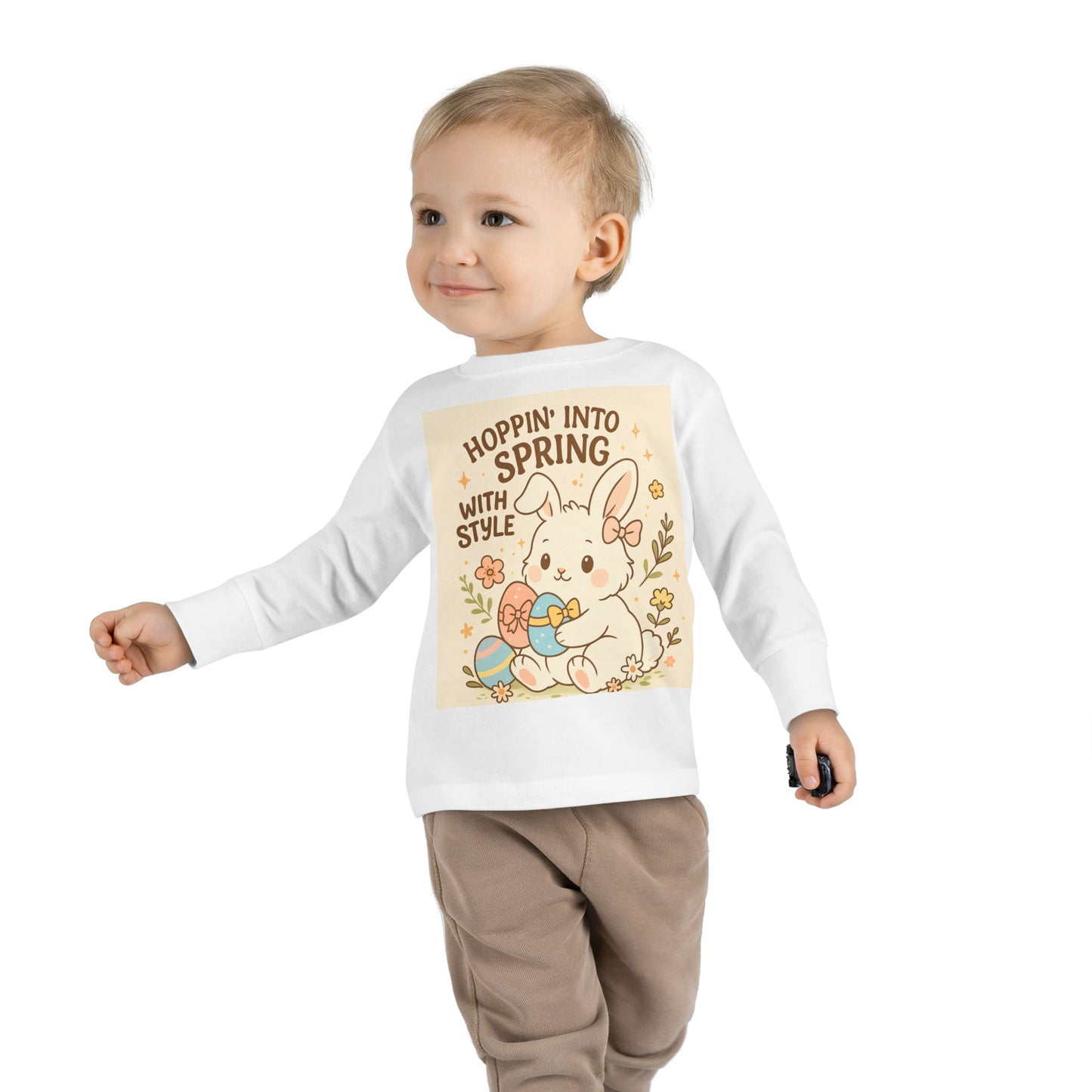 Toddler Long Sleeve Tee - Hoppin' Into Spring with Style