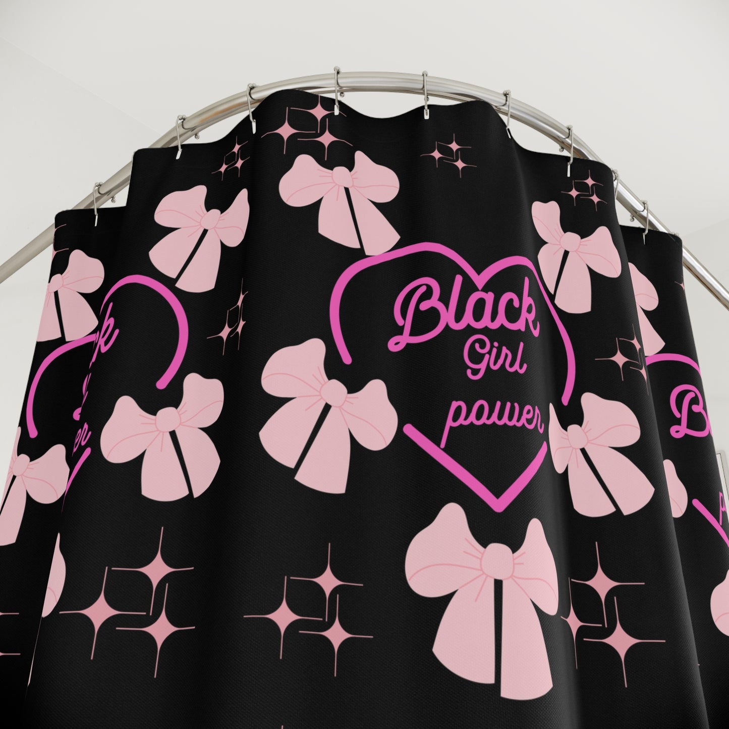 Empowering Black Girl Power Shower Curtain - Stylish Bathroom Decor