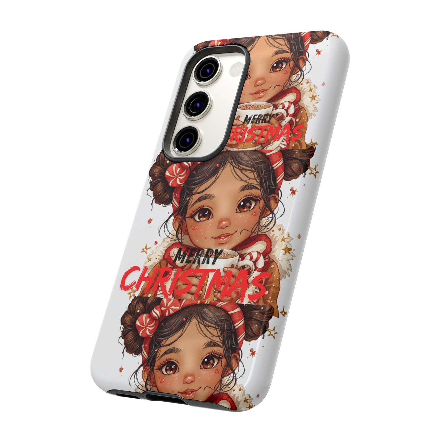 Christmas Girl Phone Case — "Merry Christmas" Cute Holiday Phone Cover