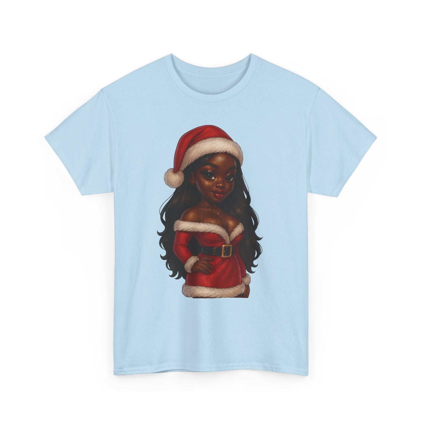 Santa Girl Christmas T‑Shirt — Festive Black Santa Claus Costume Tee