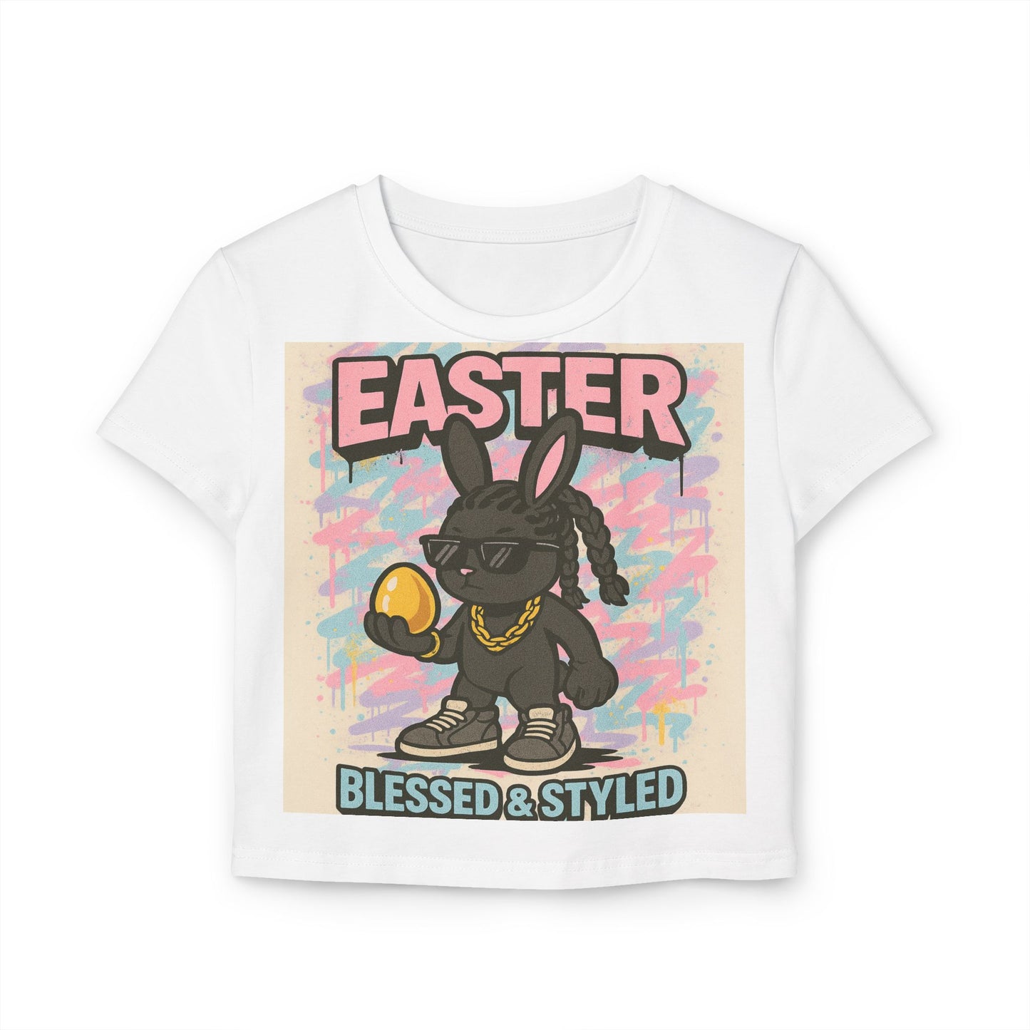 Easter Bunny Graphic Baby Tee - Blessed & Styled