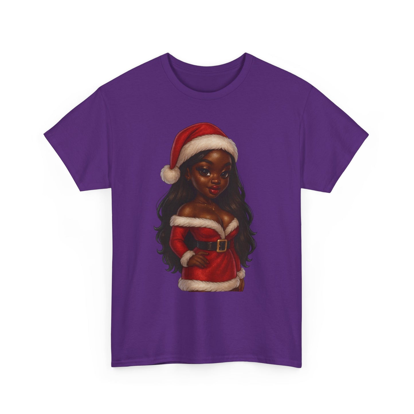 Santa Girl Christmas T‑Shirt — Festive Black Santa Claus Costume Tee