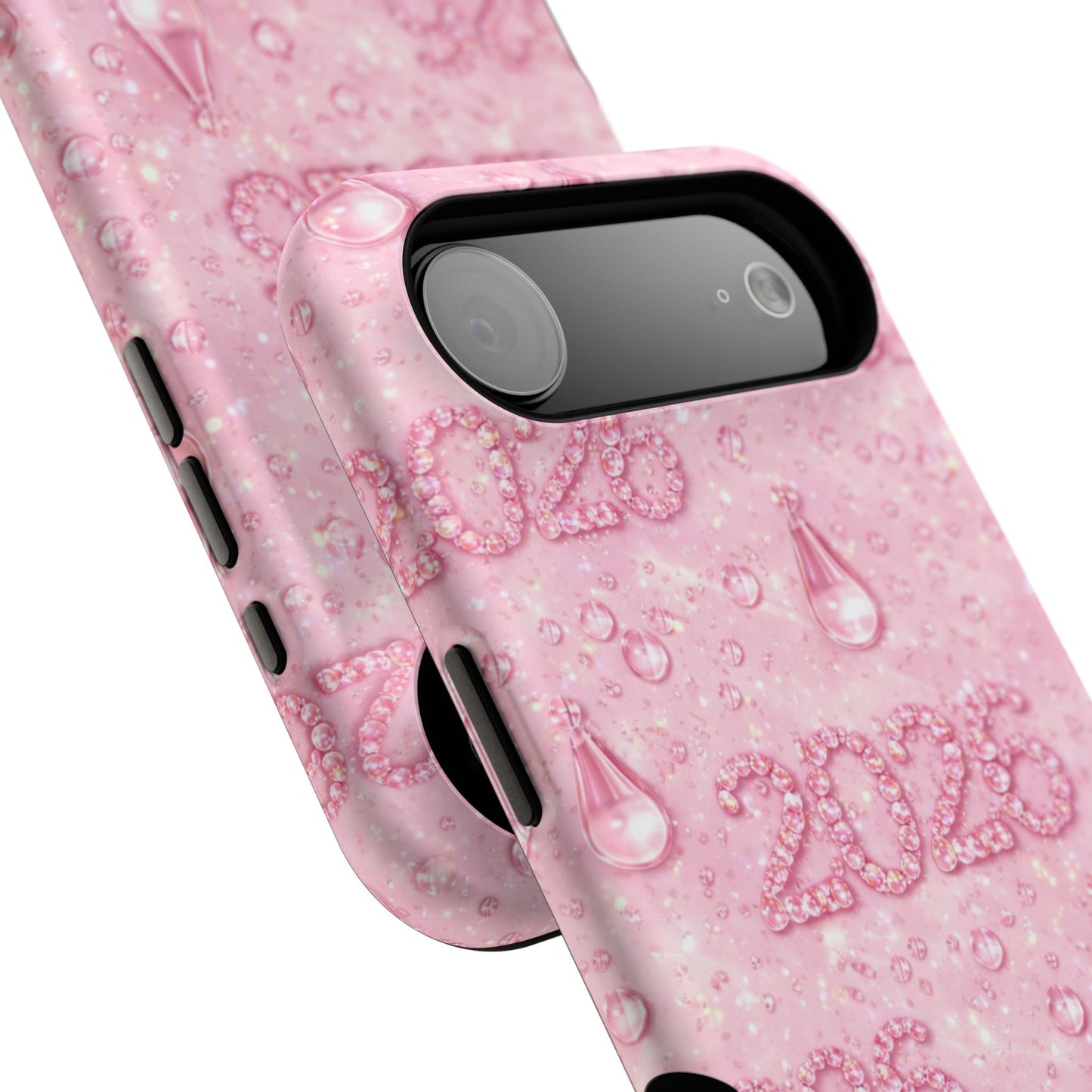 2026 Pink Waterdrop Phone Case — Impact-Resistant Protective Cover