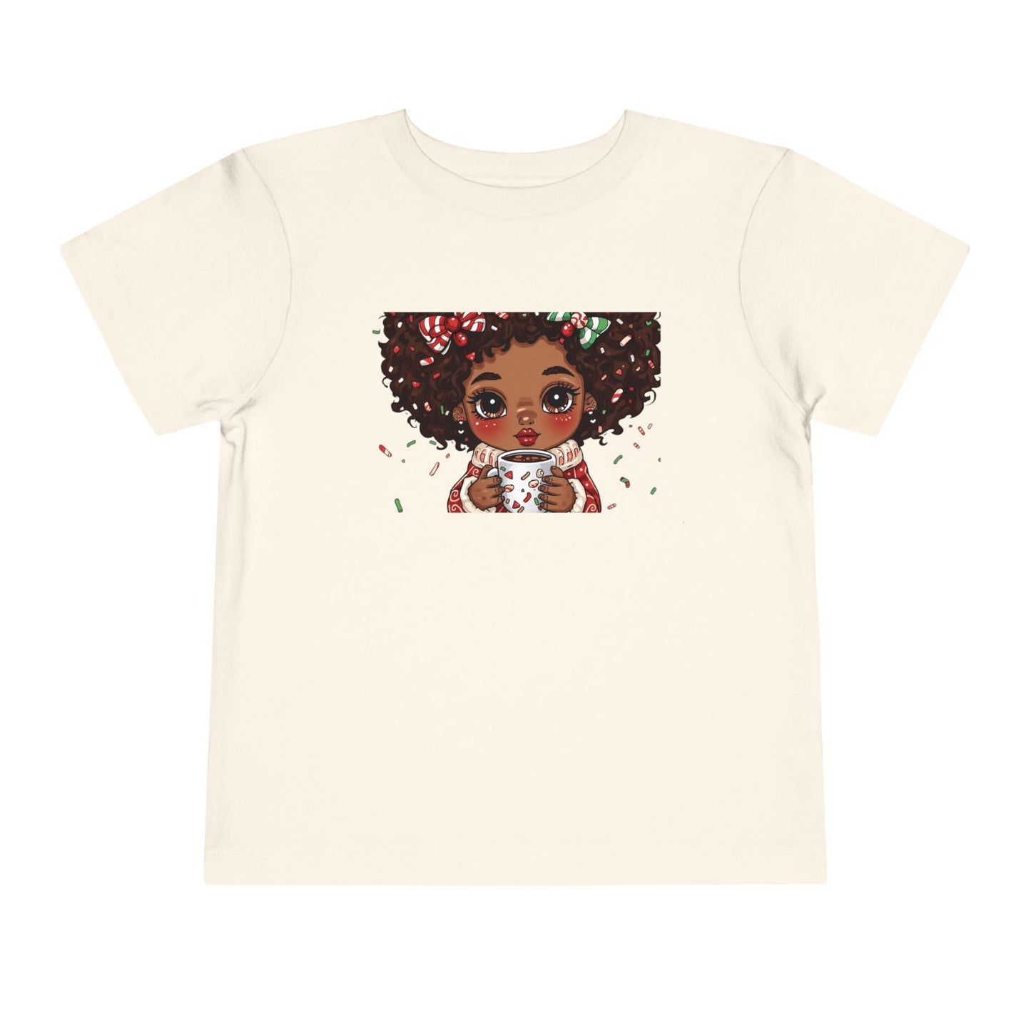 Toddler Tee — Cute Baby Girl Holding Cup Kids Shirt