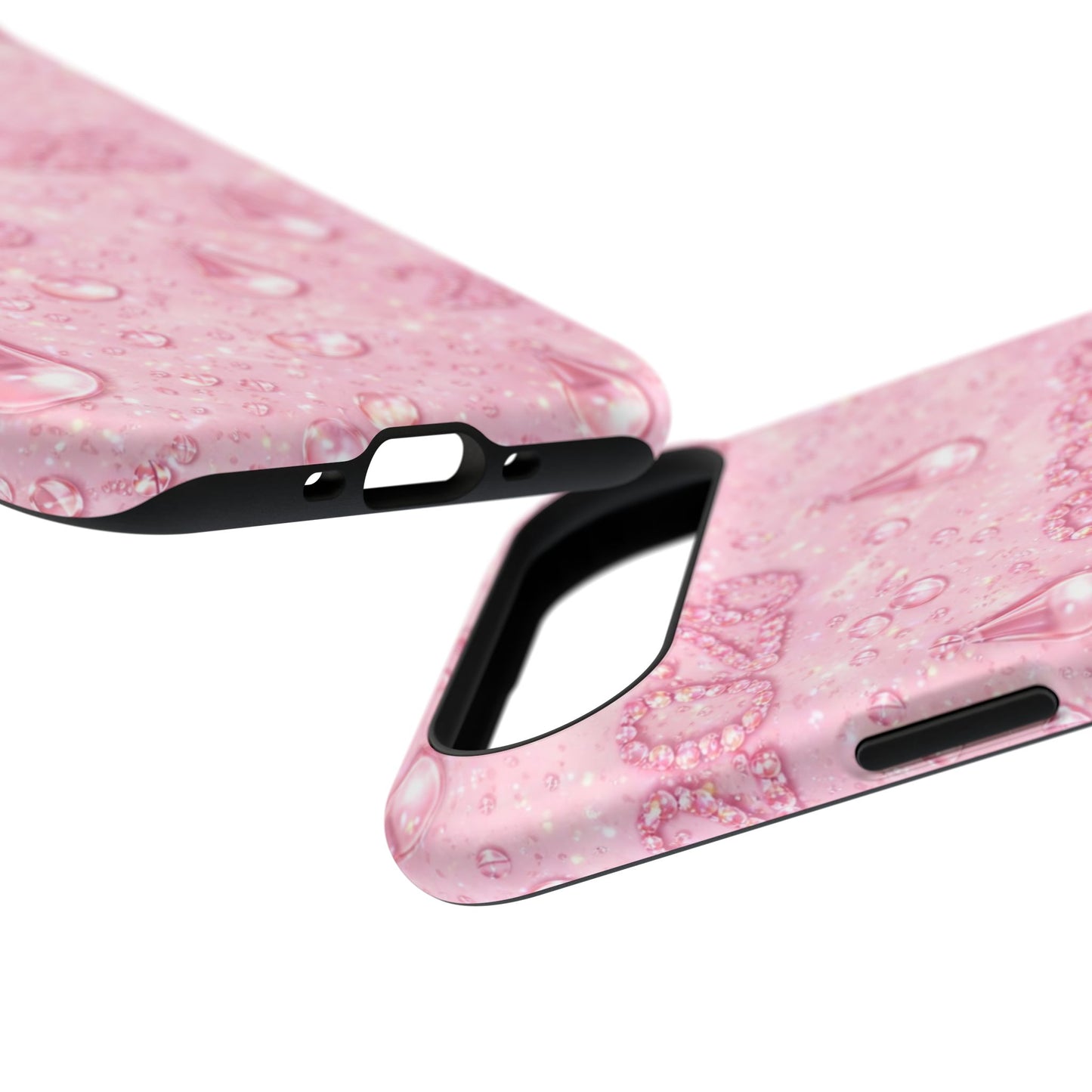 2026 Pink Waterdrop Phone Case — Impact-Resistant Protective Cover