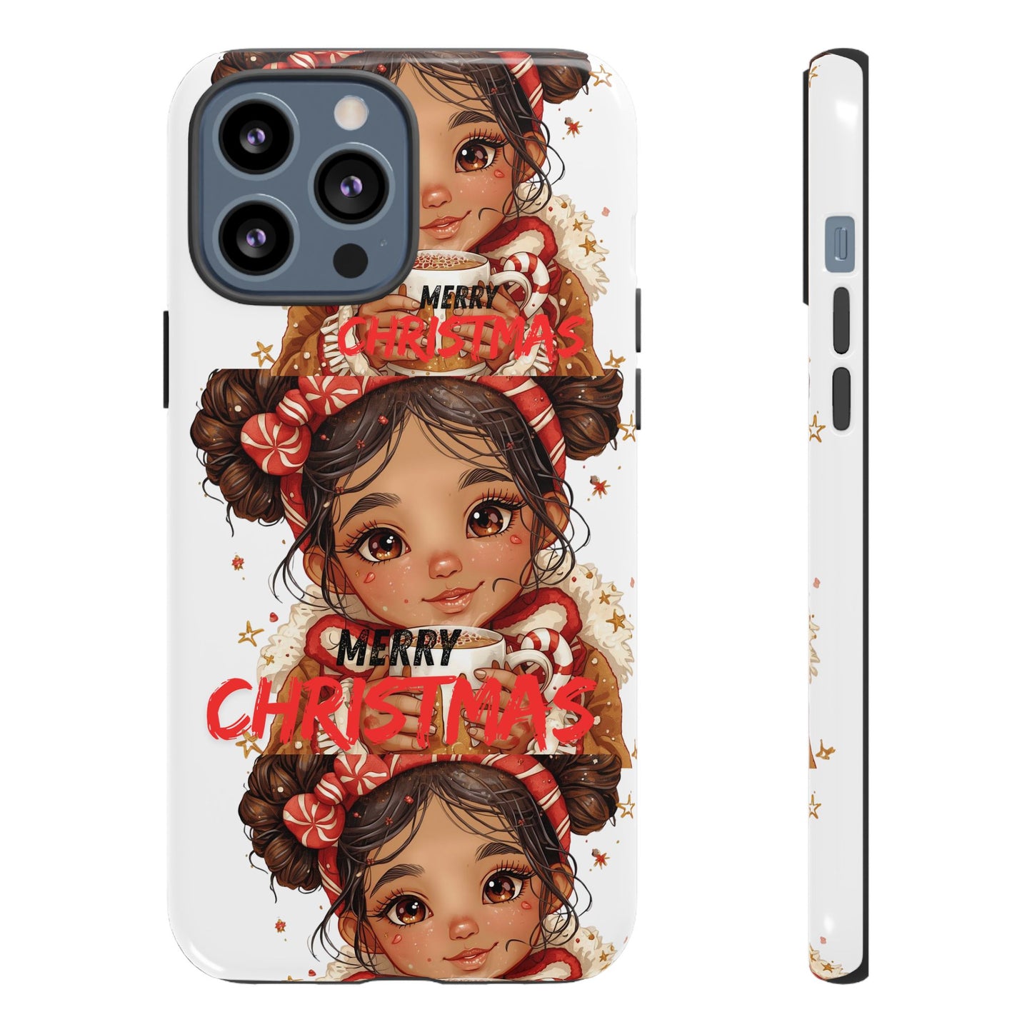 Christmas Girl Phone Case — "Merry Christmas" Cute Holiday Phone Cover