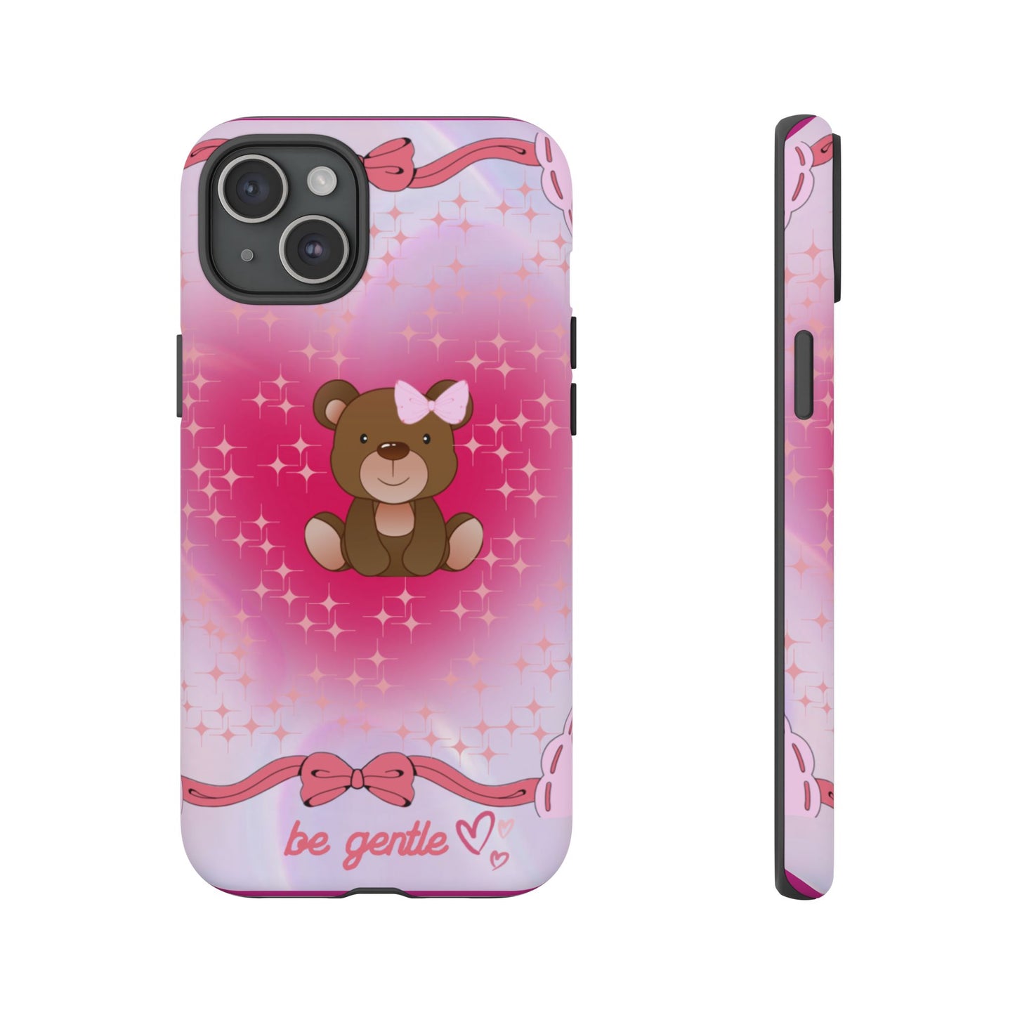 Cute Bear iPhone Case - 'Be Gentle' Design for Kids & Animal Lovers