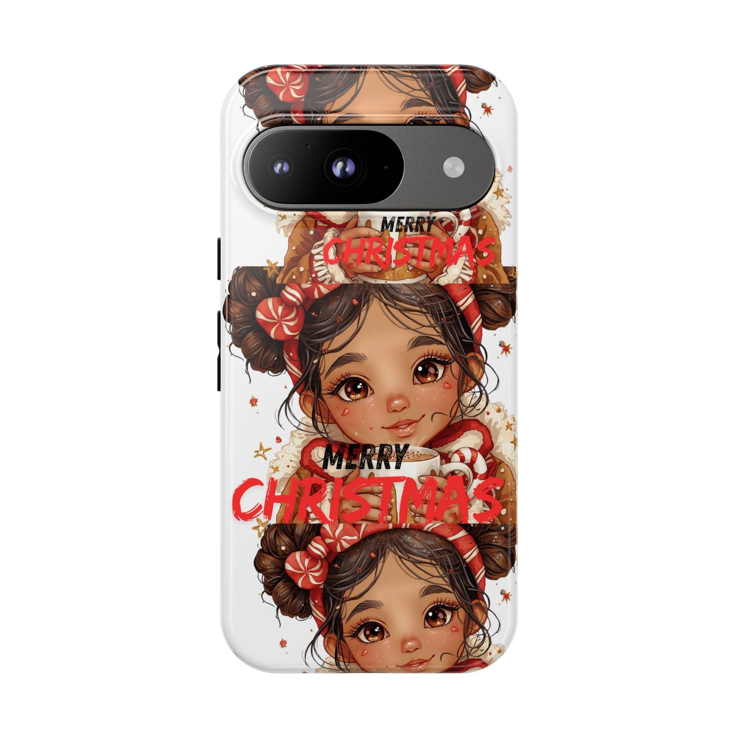 Christmas Girl Phone Case — "Merry Christmas" Cute Holiday Phone Cover