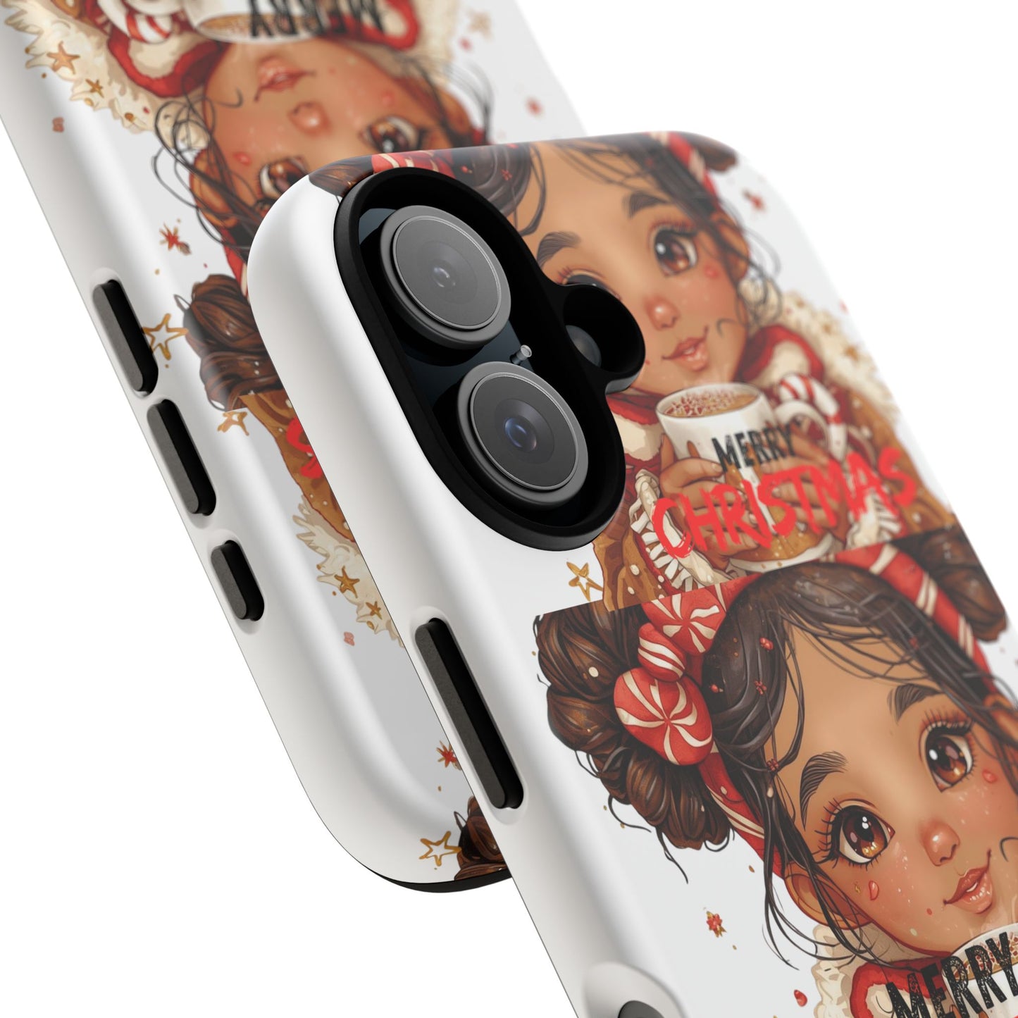 Christmas Girl Phone Case — "Merry Christmas" Cute Holiday Phone Cover