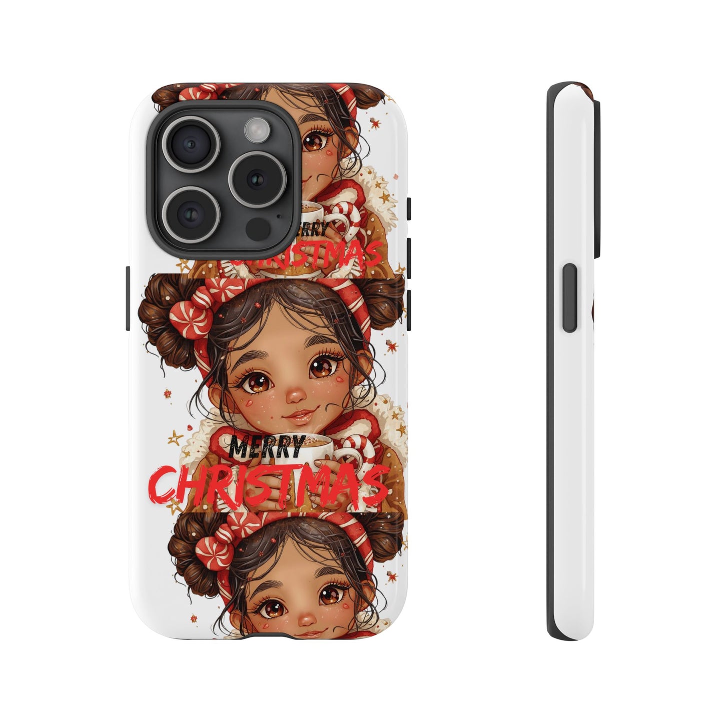 Christmas Girl Phone Case — "Merry Christmas" Cute Holiday Phone Cover