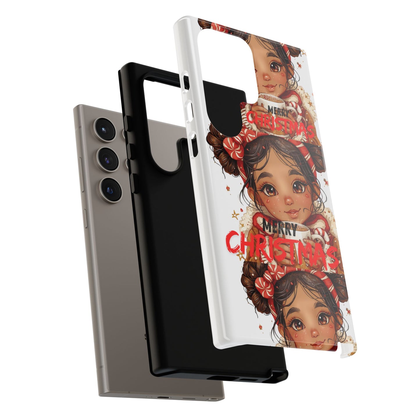 Christmas Girl Phone Case — "Merry Christmas" Cute Holiday Phone Cover