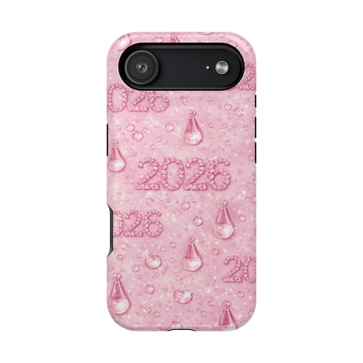 2026 Pink Waterdrop Phone Case — Impact-Resistant Protective Cover