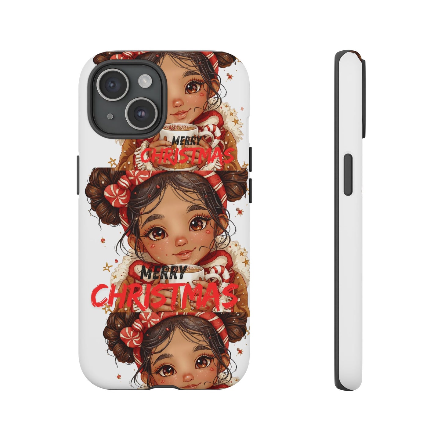 Christmas Girl Phone Case — "Merry Christmas" Cute Holiday Phone Cover