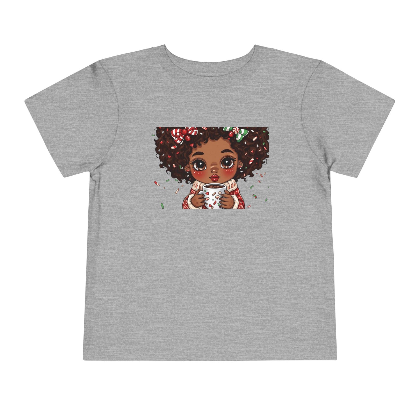 Toddler Tee — Cute Baby Girl Holding Cup Kids Shirt
