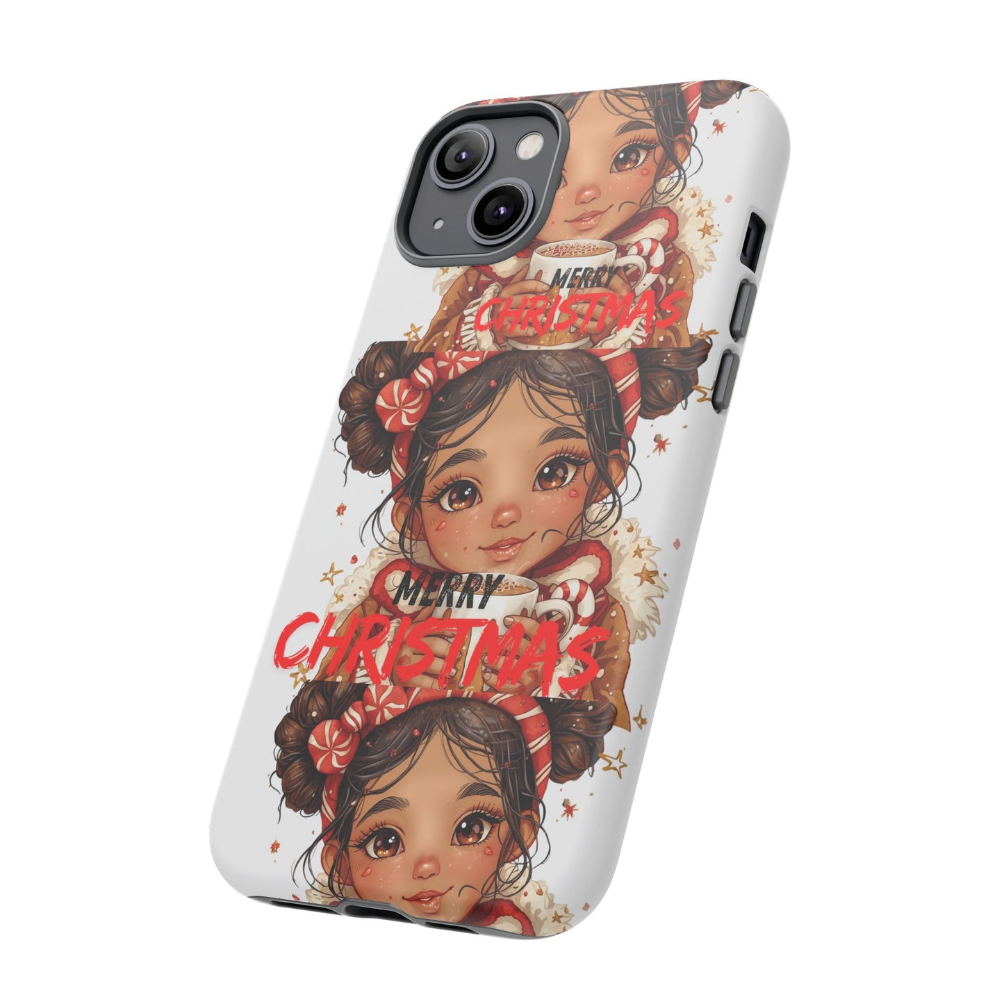 Christmas Girl Phone Case — "Merry Christmas" Cute Holiday Phone Cover