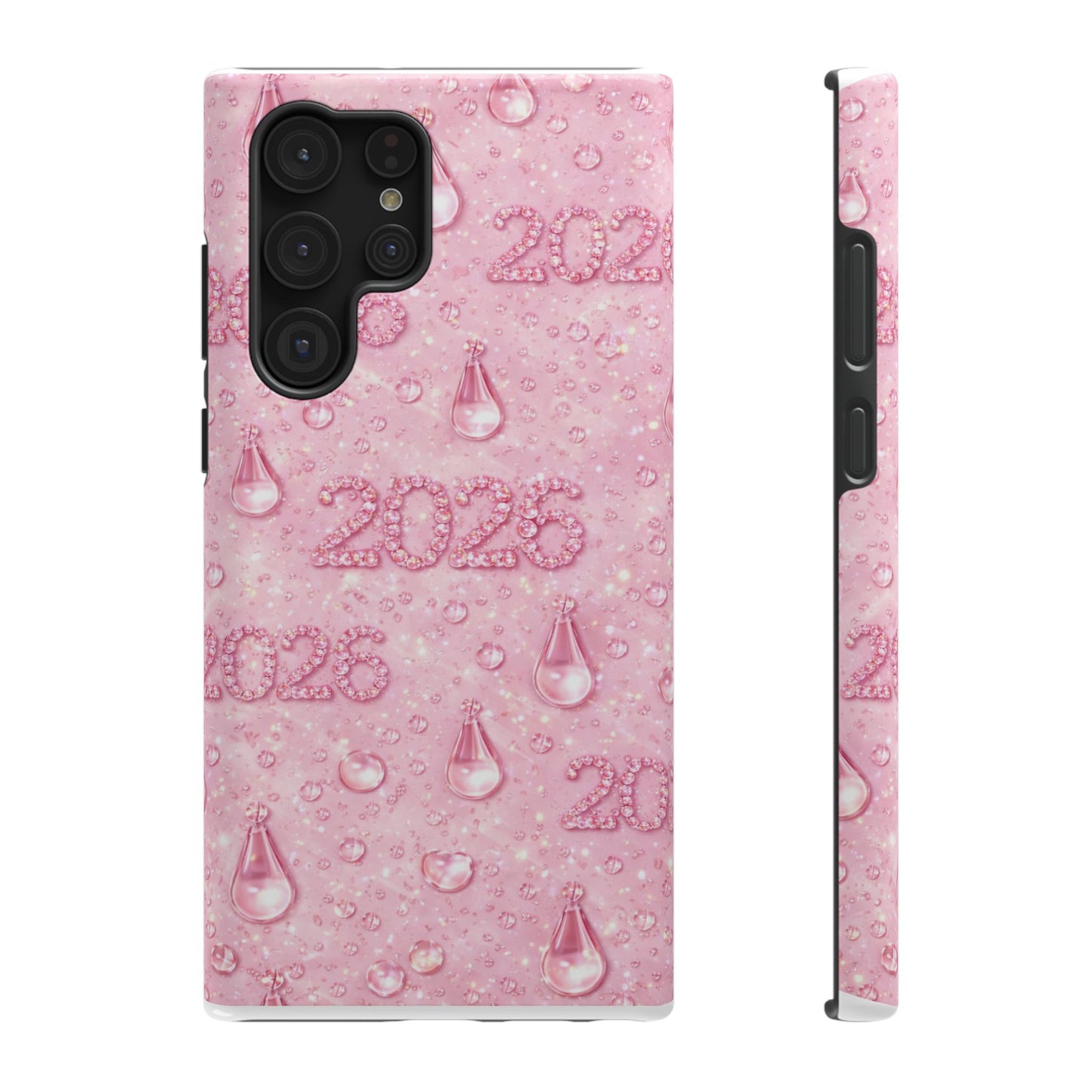 2026 Pink Waterdrop Phone Case — Impact-Resistant Protective Cover