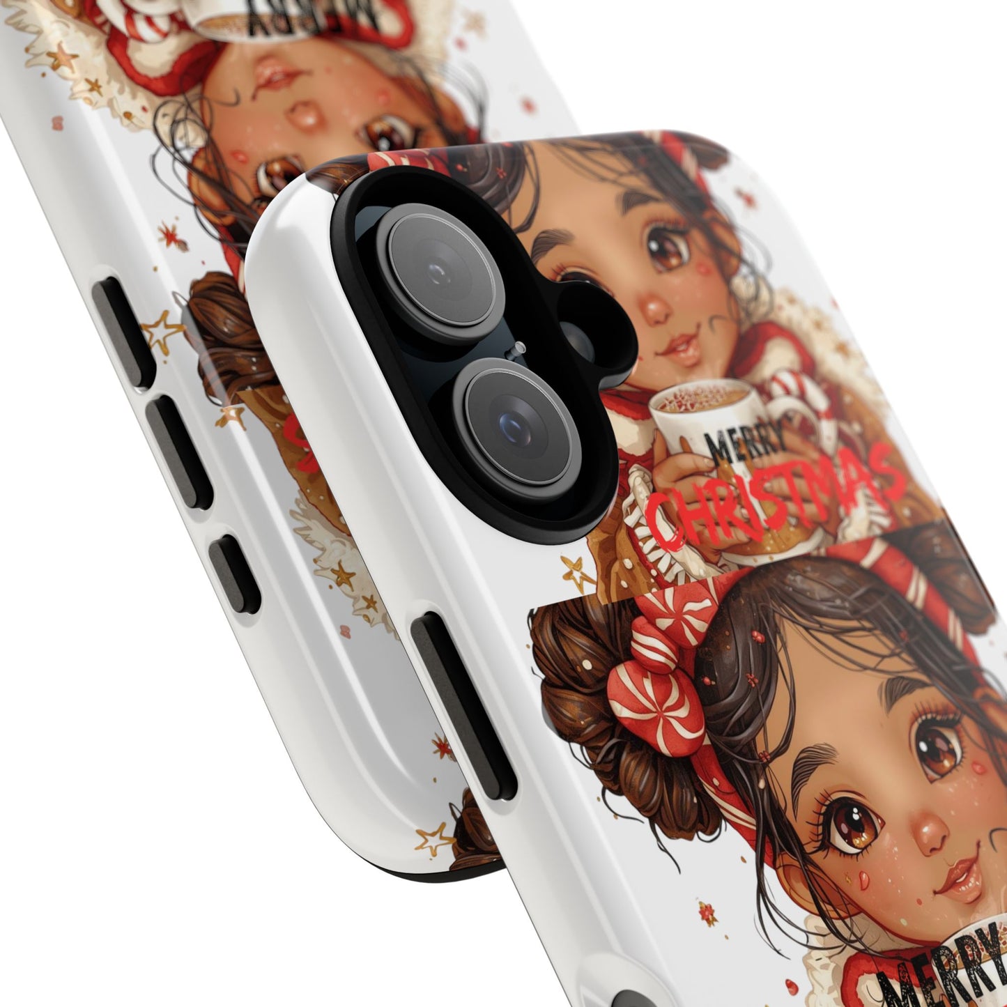 Christmas Girl Phone Case — "Merry Christmas" Cute Holiday Phone Cover
