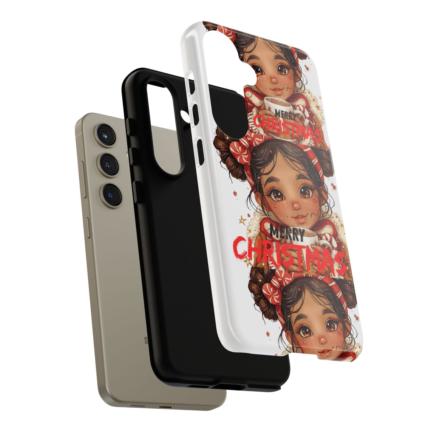 Christmas Girl Phone Case — "Merry Christmas" Cute Holiday Phone Cover