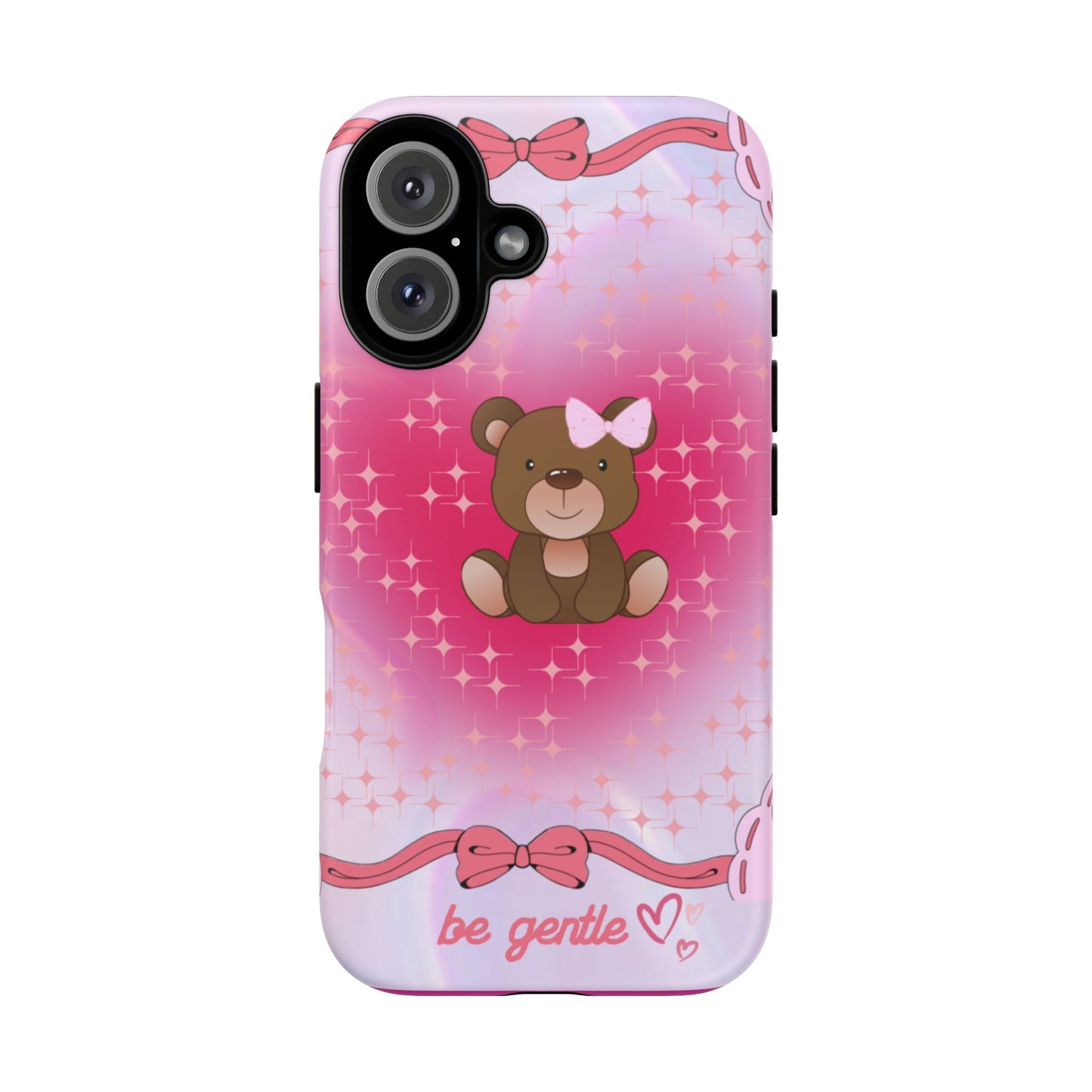 Cute Bear iPhone Case - 'Be Gentle' Design for Kids & Animal Lovers